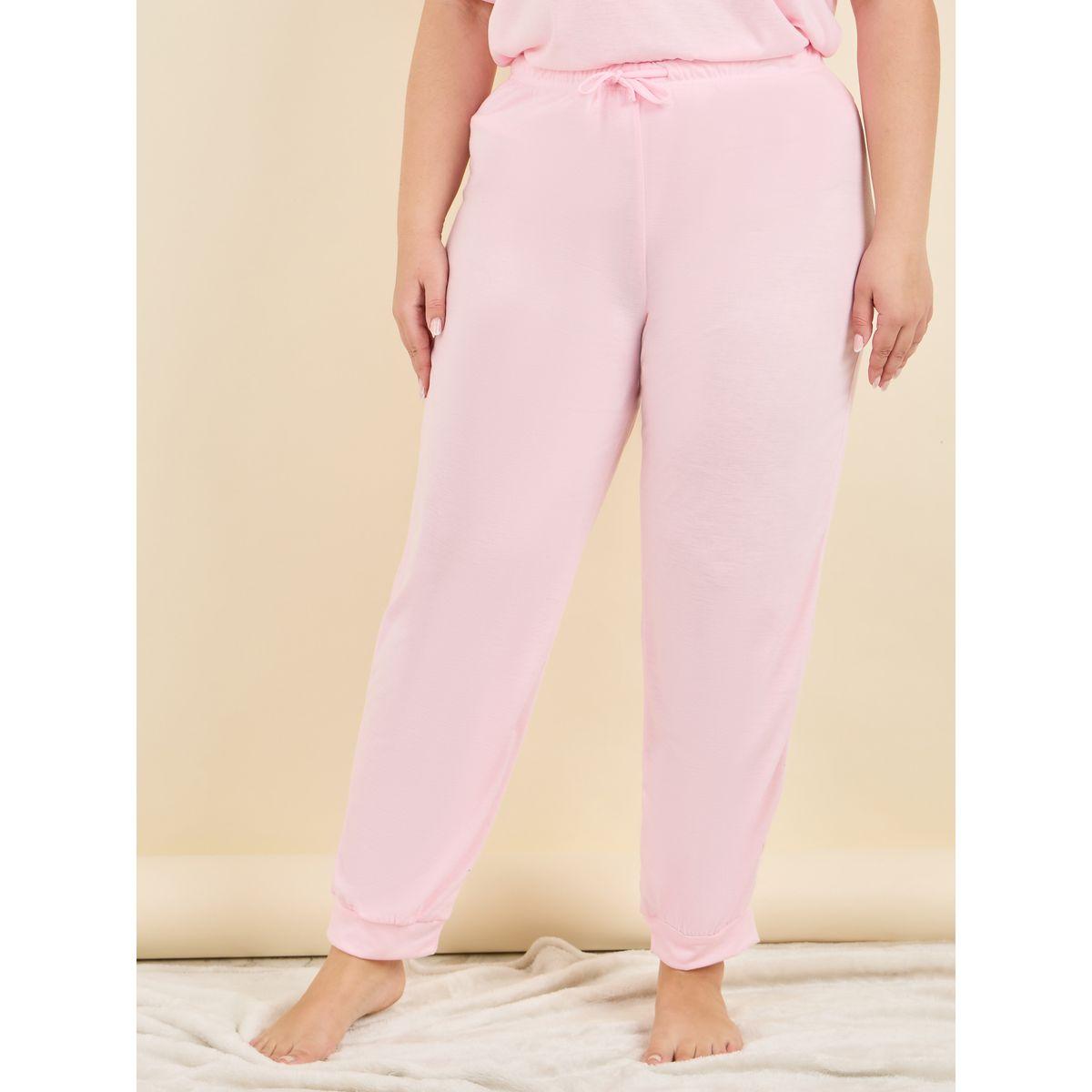 Styli Unwind Plus Bonjour Embossed T-Shirt & Pyjama Set-women-clothing-nightwear-pyjamas-longsets-image-6