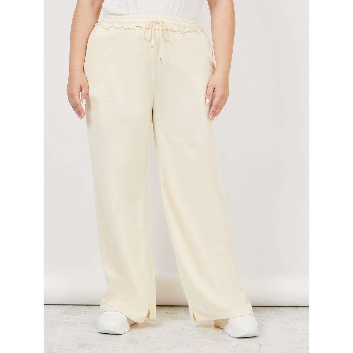 Styli Drawstring Waistband Wide Leg Joggers-women-clothing-bottoms-joggers-image-1