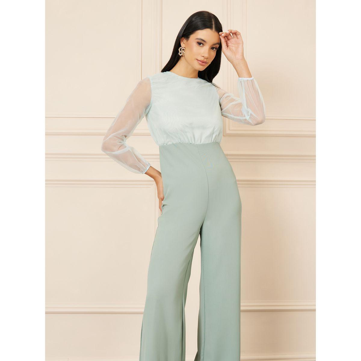 Styli Organza Sleeves Wide Leg Jumpsuit-women-clothing-jumpsuits-image-2