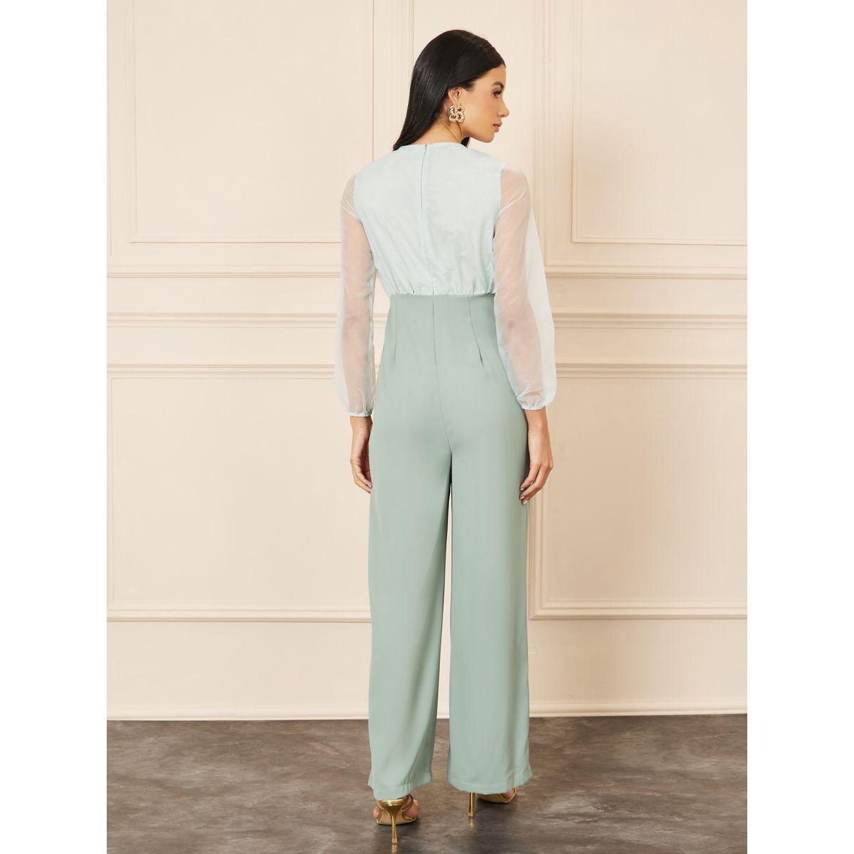Styli Organza Sleeves Wide Leg Jumpsuit-women-clothing-jumpsuits-image-4