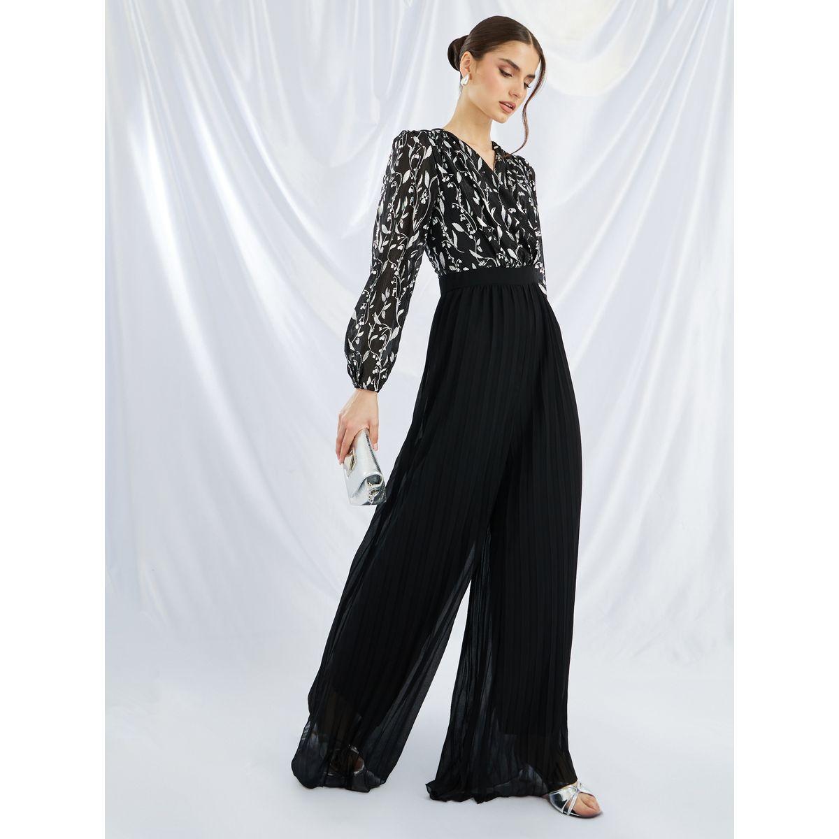 Styli Floral Print Pleated Wide Leg Jumpsuit-women-clothing-jumpsuits-image-2