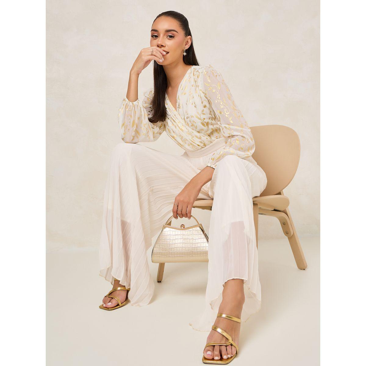 Styli Chiffon Foil Print Pleated Jumpsuit-women-clothing-jumpsuits-image-1