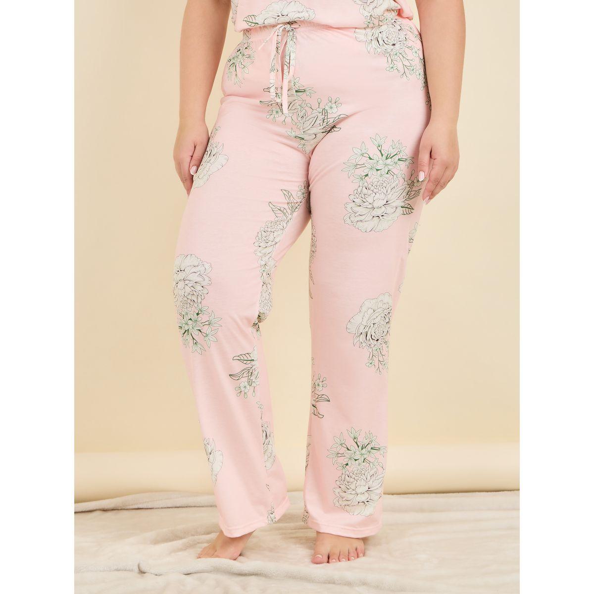 Styli Unwind Plus Floral Print T-Shirt & Pyjama Set-women-clothing-nightwear-pyjamas-longsets-image-5