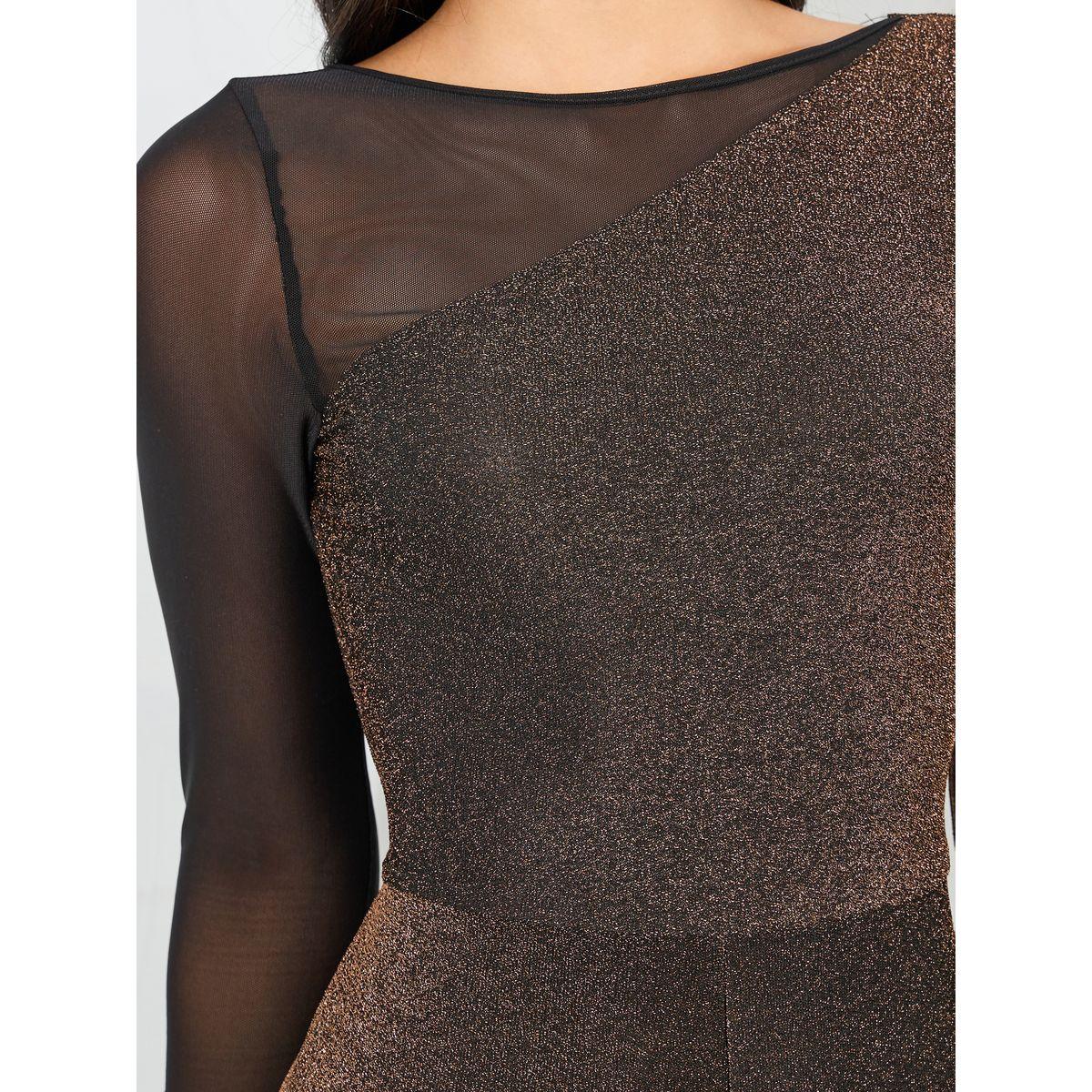 Styli Shimmer Knit Mesh Insert Wide Leg Jumpsuit-women-clothing-jumpsuits-image-3