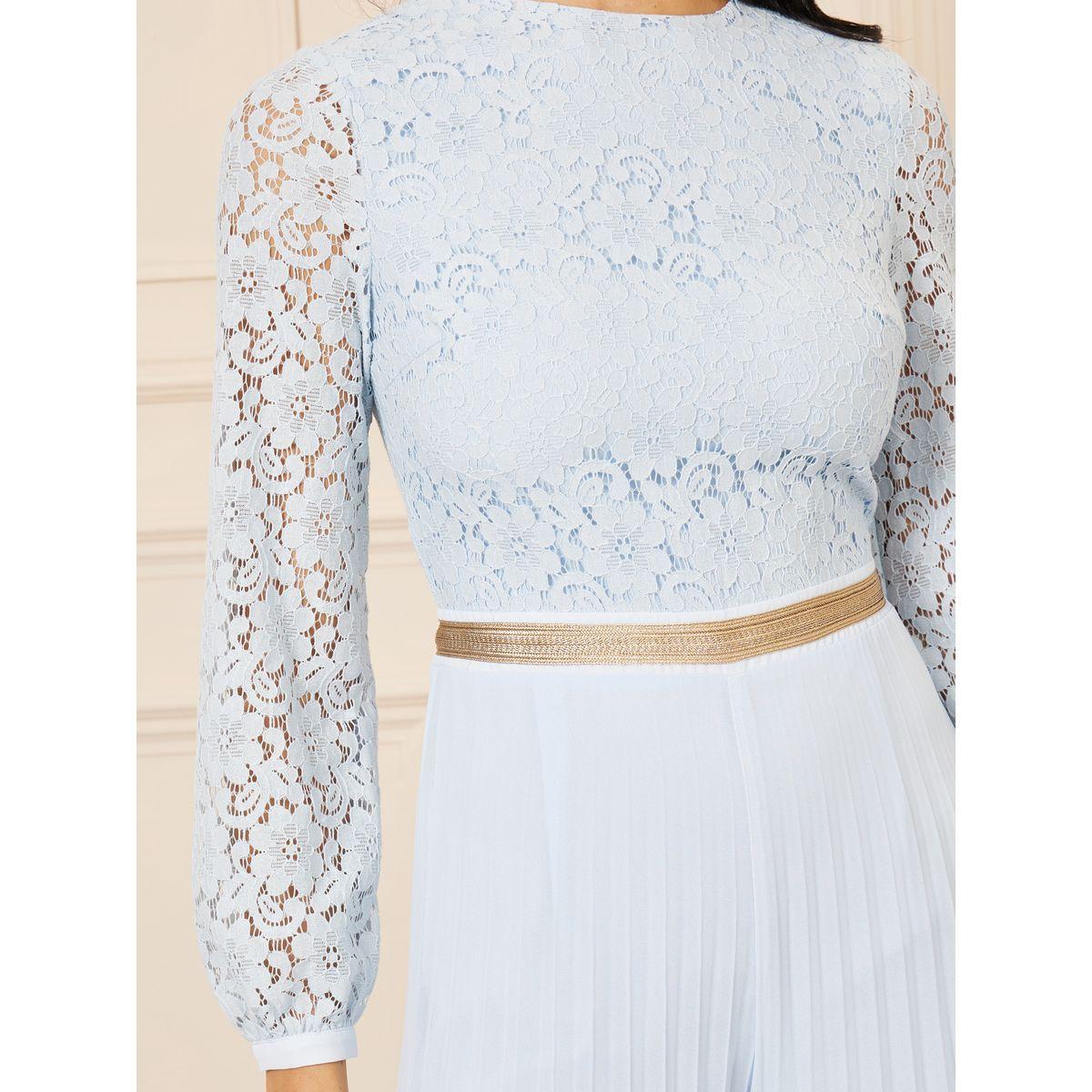 Styli Lace Waist Detail Pleated Wide Leg Jumpsuit-women-clothing-jumpsuits-image-3