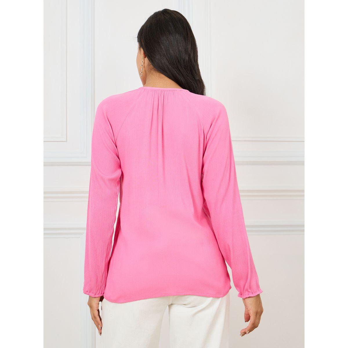 Styli Limited Embroidered Panel Tie-Up Neck Blouse-women-clothing-shirtsandblouses-blouses-image-5