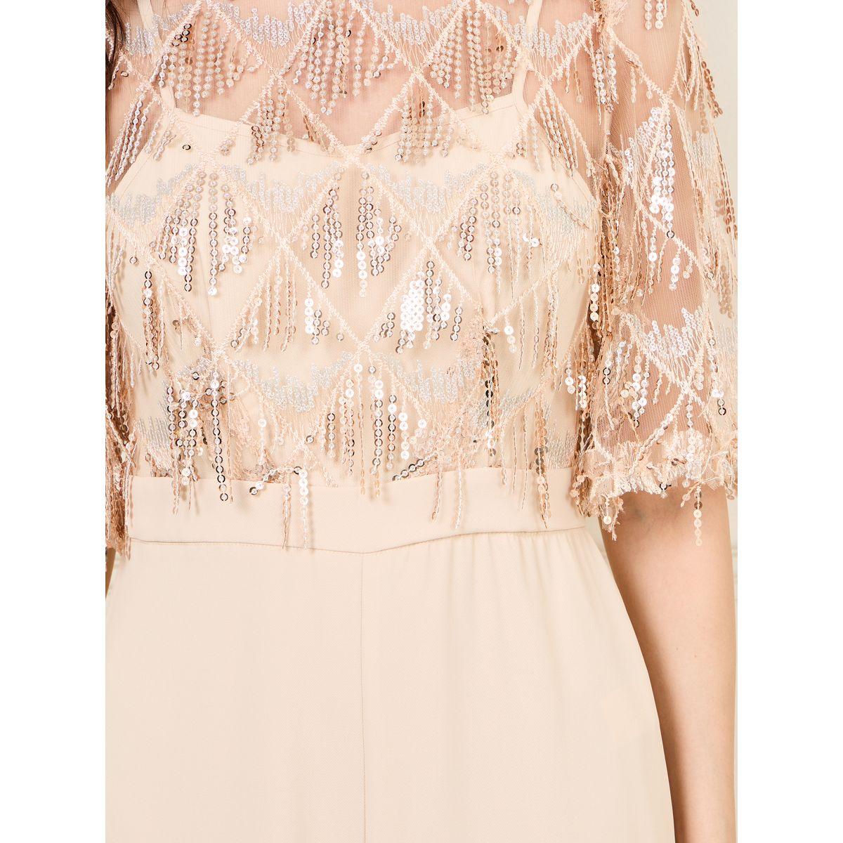 Styli Sequin Detail Mesh Insert Wide Leg Jumpsuit-women-clothing-jumpsuits-image-3