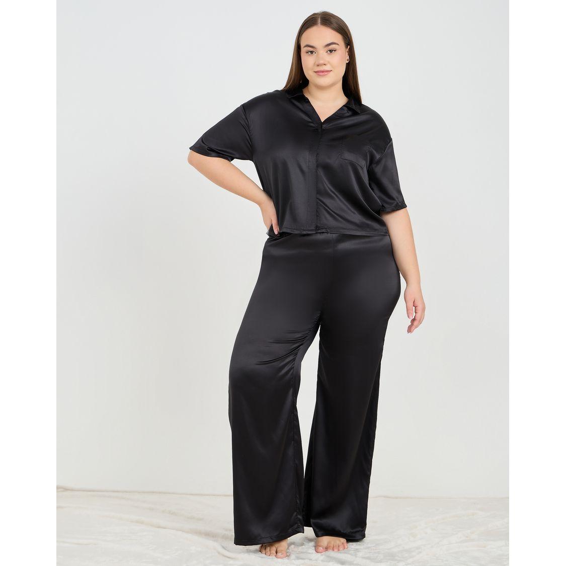 Styli Unwind Plus Boxy Fit Satin Shirt & Wide Leg Pyjama Set-women-clothing-nightwear-pyjamas-longsets-image-1