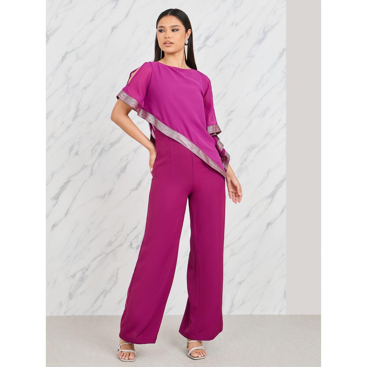 جمبسوت بارجل واسعة وتفاصيل دانتيل-women-clothing-jumpsuits-image-1