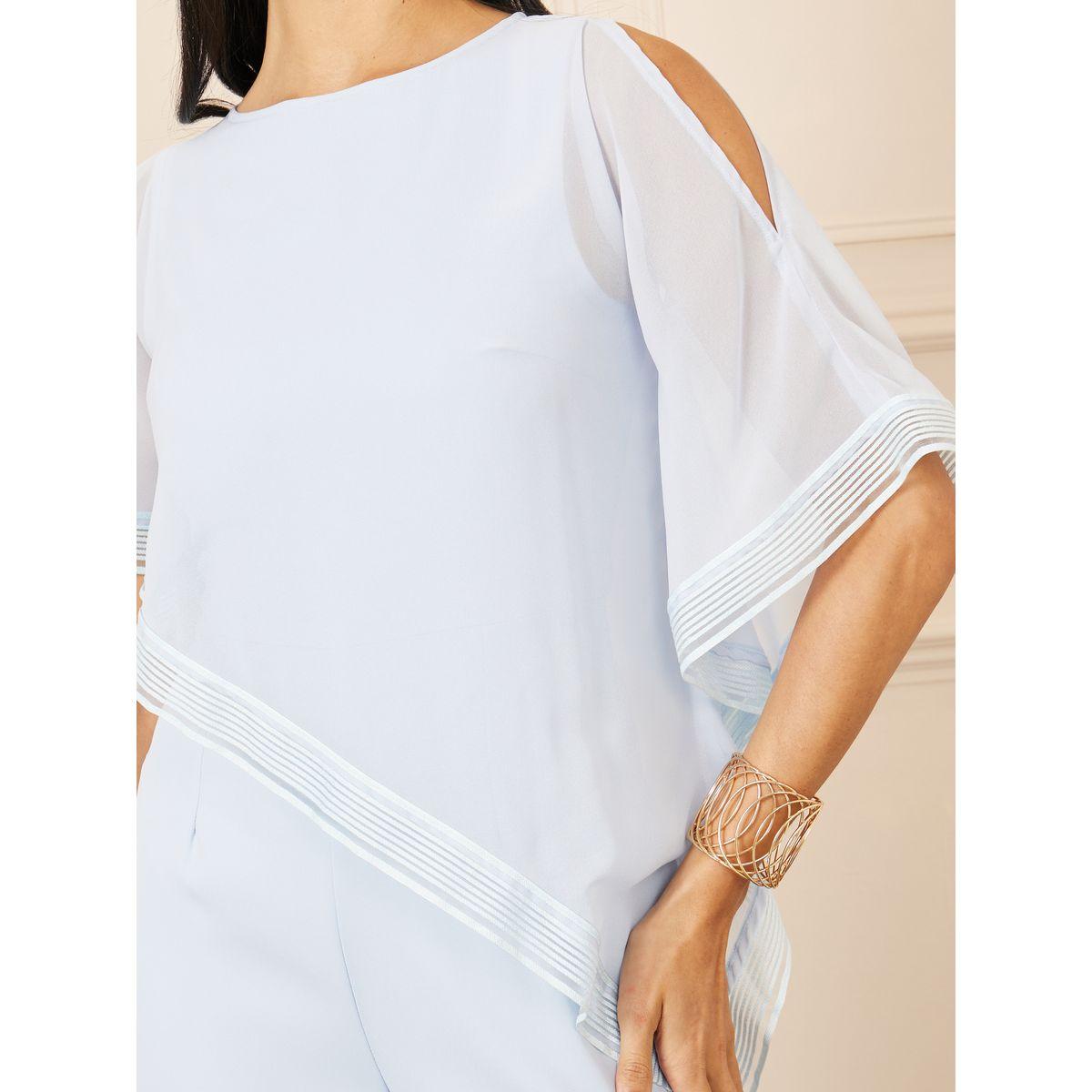 Styli Striped Trim Asymmetric Cape Layer Wide Leg Jumpsuit-women-clothing-jumpsuits-image-3