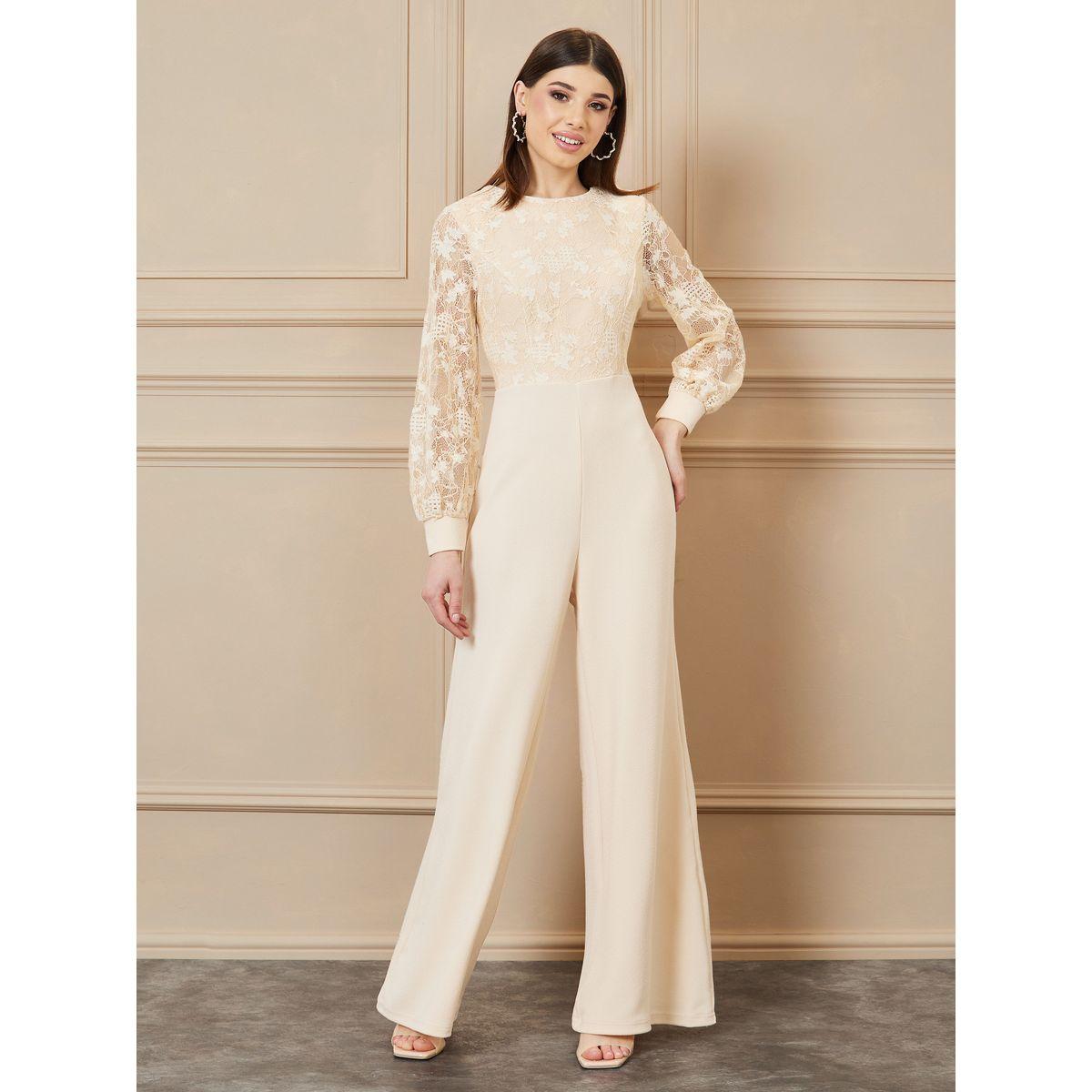 جمبسوت بارجل واسعة وتفاصيل دانتيل-women-clothing-jumpsuits-image-1