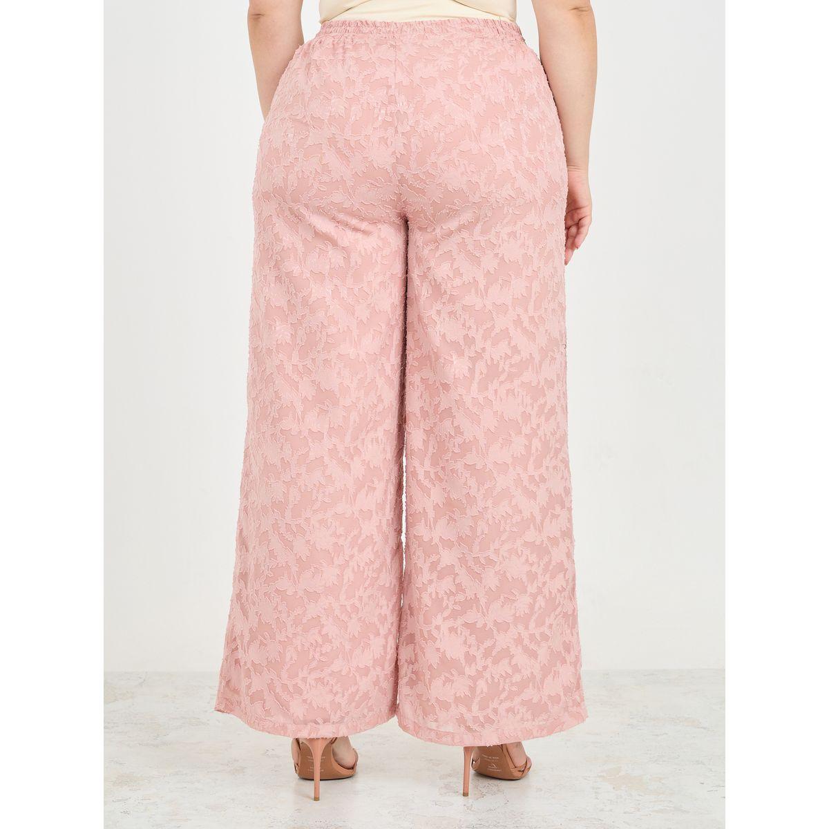 Styli Plus Burnout Texture Wide Leg Pants with Pocket Detail-women-clothing-bottoms-trousers-image-4