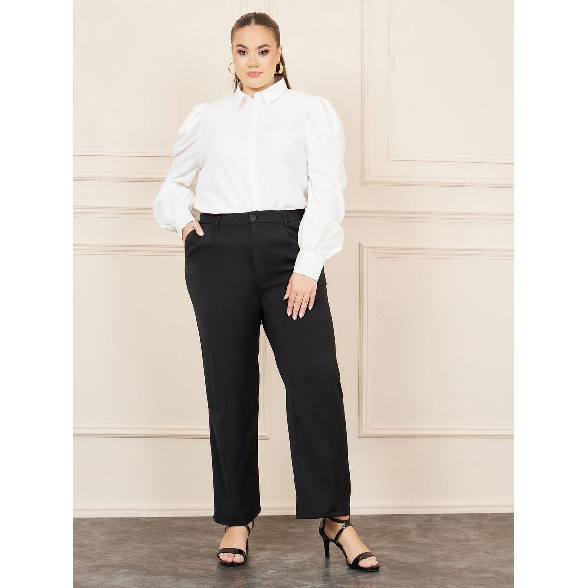 بنطال سادة بقصة ارجل واسعة-women-clothing-bottoms-trousers-image-3