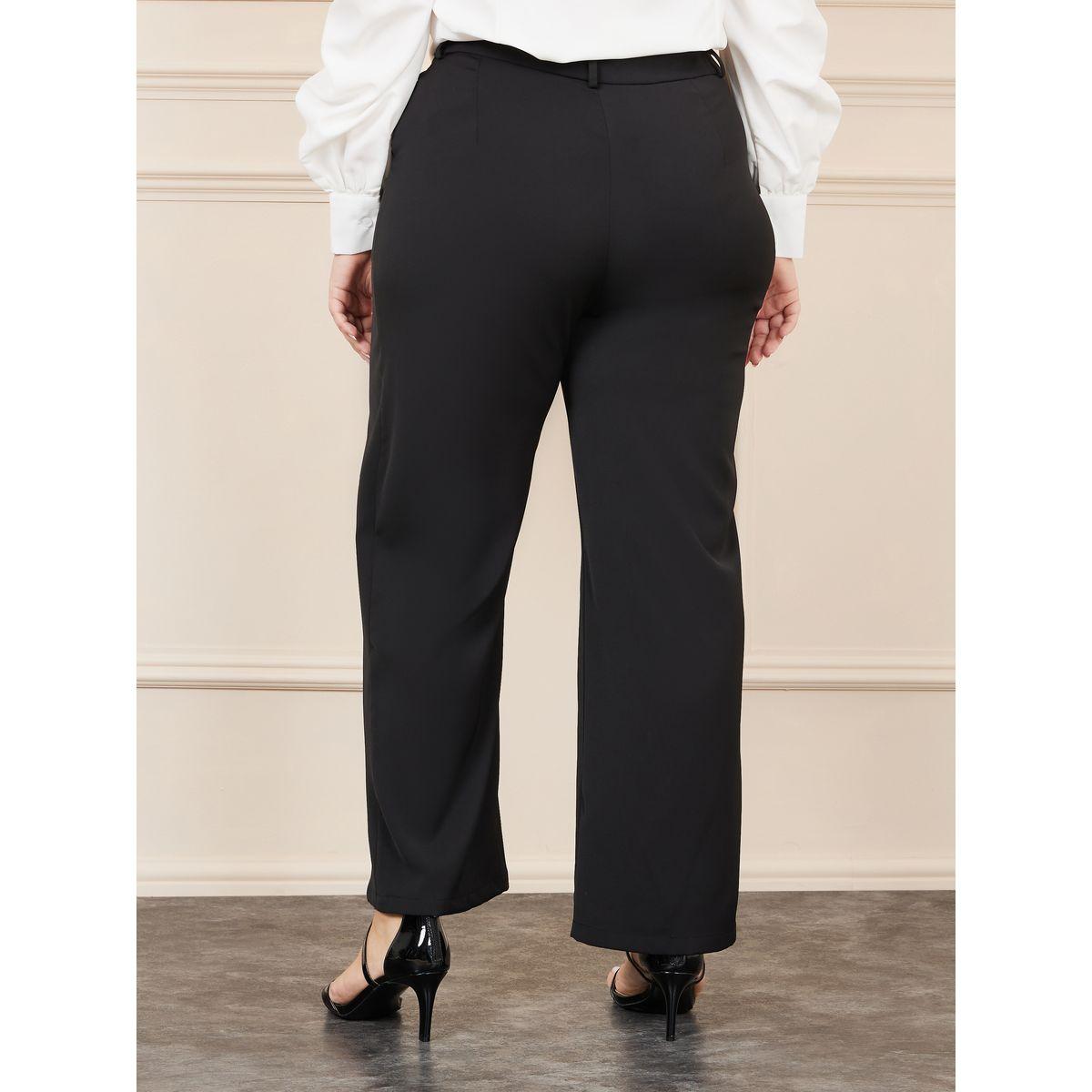 بنطال سادة بقصة ارجل واسعة-women-clothing-bottoms-trousers-image-1