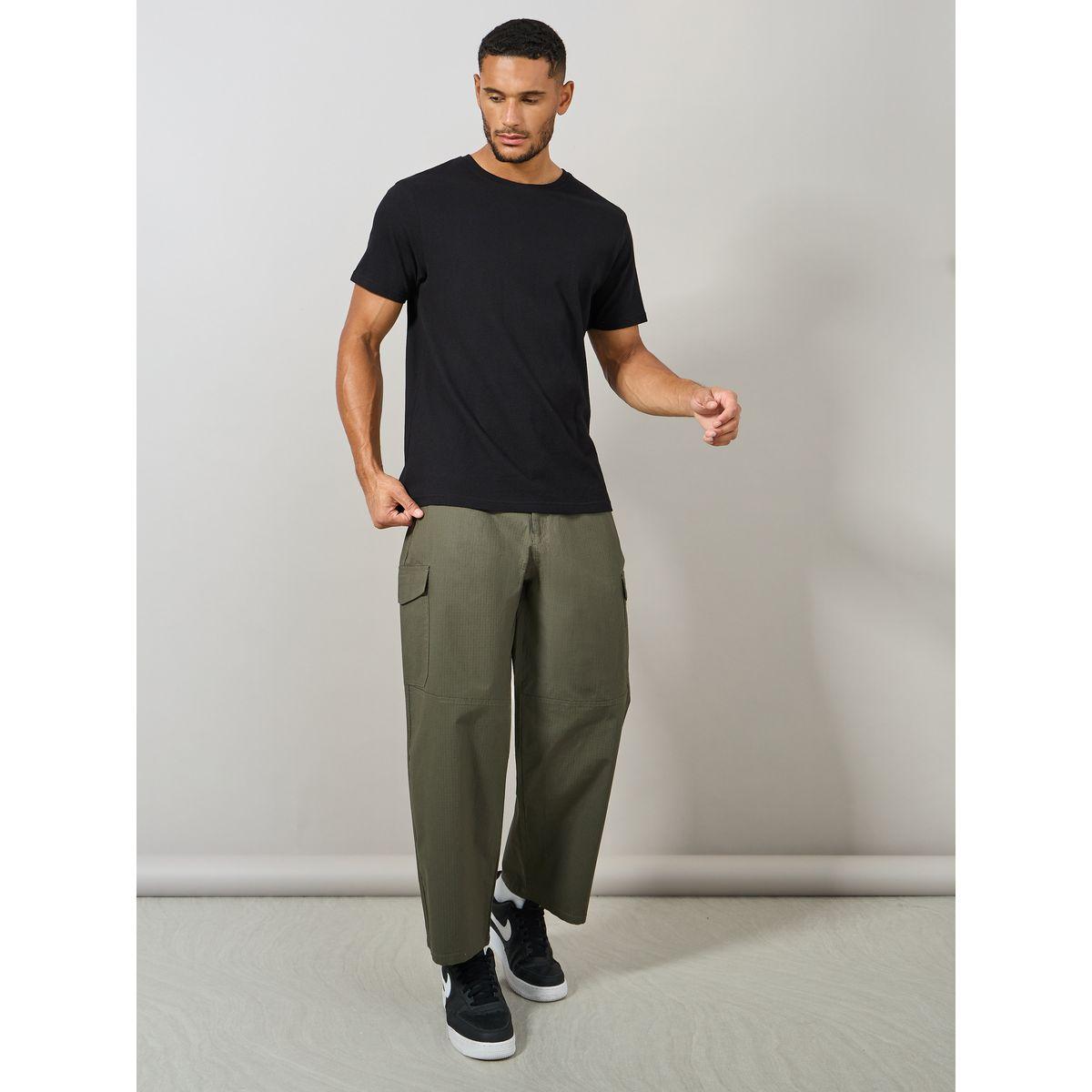 Styli Limited Wide Leg Rip Stop Cargo Trouser-men-clothing-bottoms-trousersandchinos-trousers-image-2
