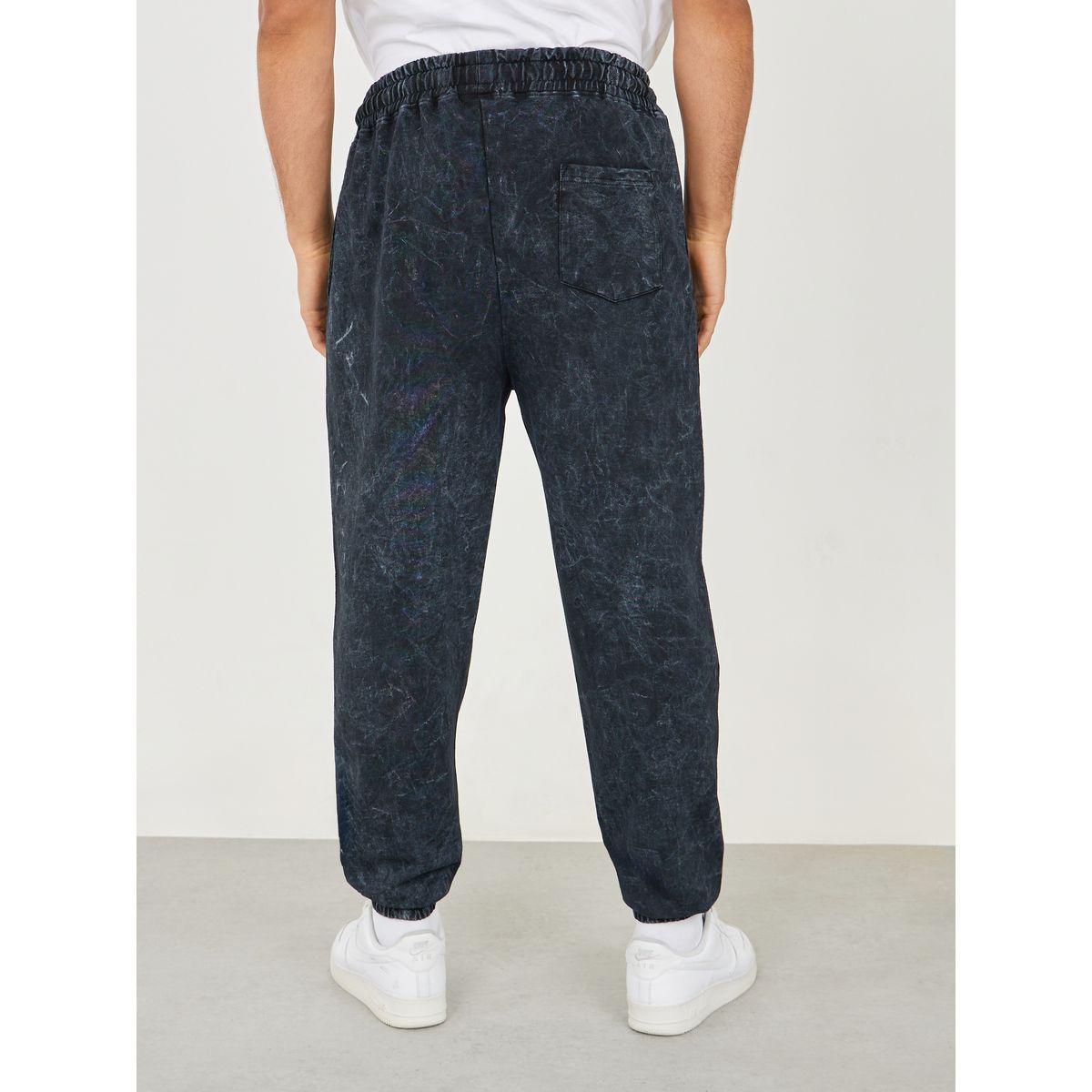 Styli Limited Acid Washed Pocket Print Panel Detail Oversized Jogger-men-clothing-bottoms-joggers-image-4