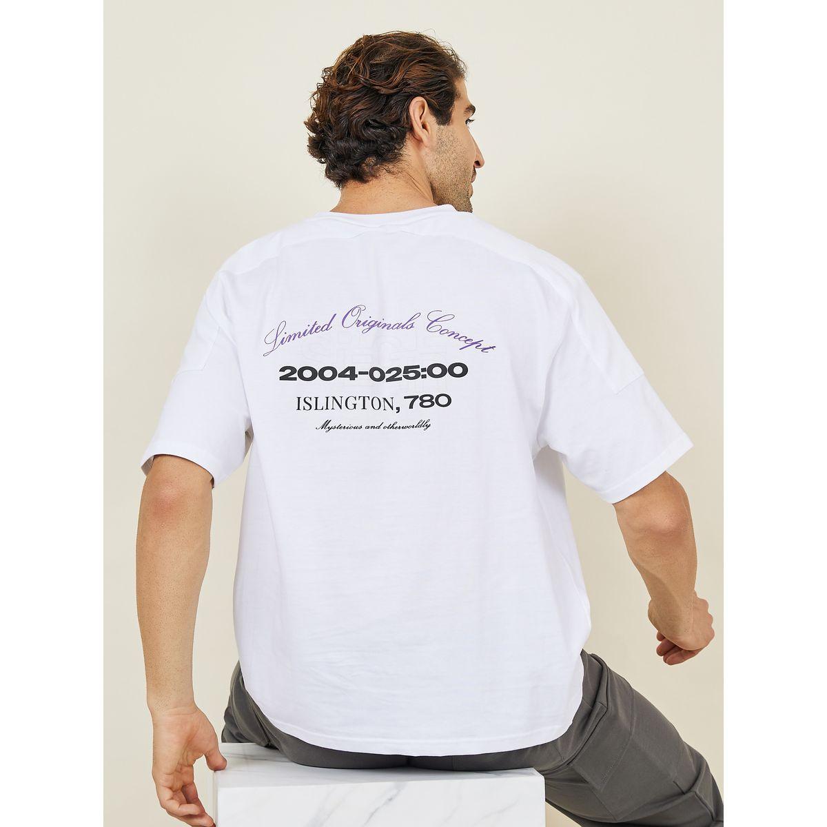 Styli Limited Oversized Numeric Front and Back Print Compact Jersey T-shirt with Shoulder Panel Detail-men-clothing-tshirtsandpolos-tshirts-image-1