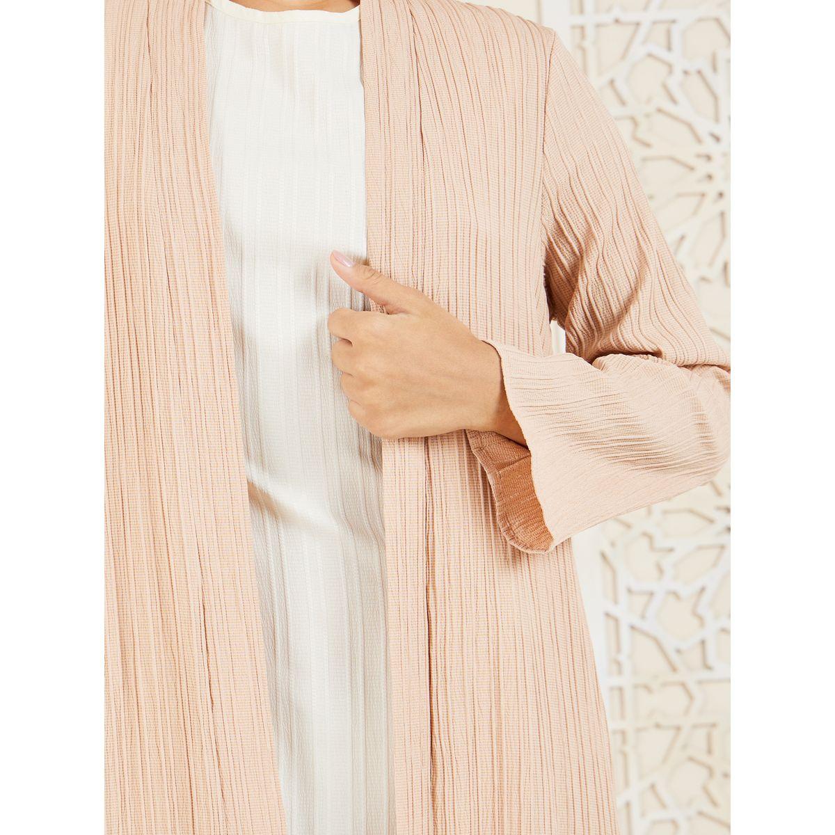Styli Set of Texture Abaya and Inner Dress-women-arabicclothing-abayas-image-3