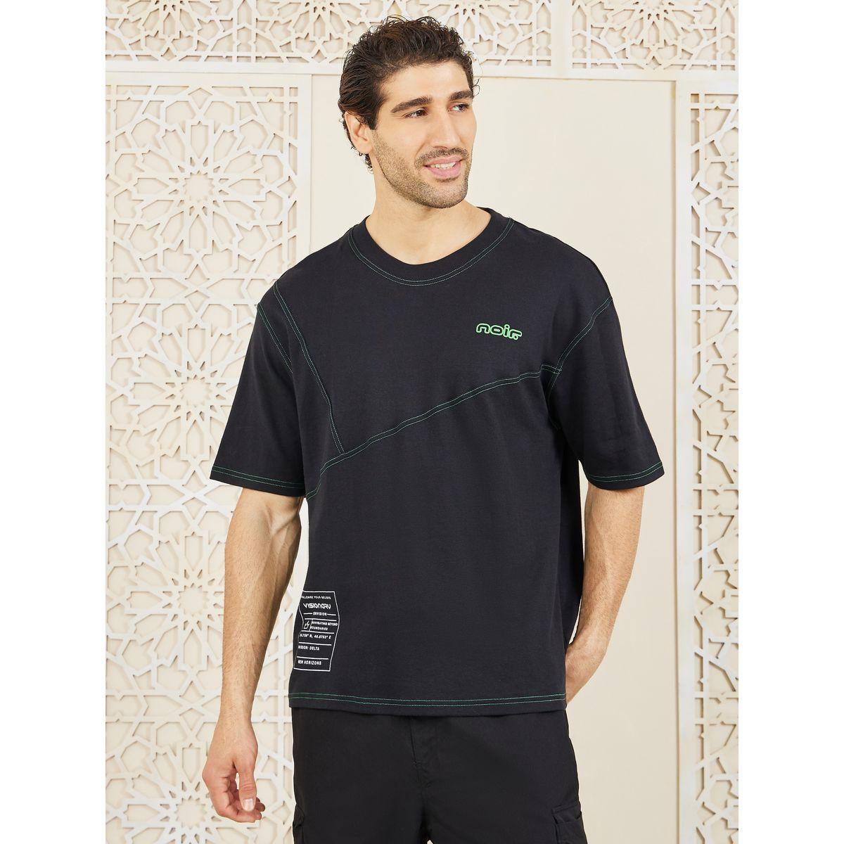 Styli Limited Contrast Stitch Placement Print Interlock Oversized T-Shirt-men-clothing-tshirtsandpolos-tshirts-image-1