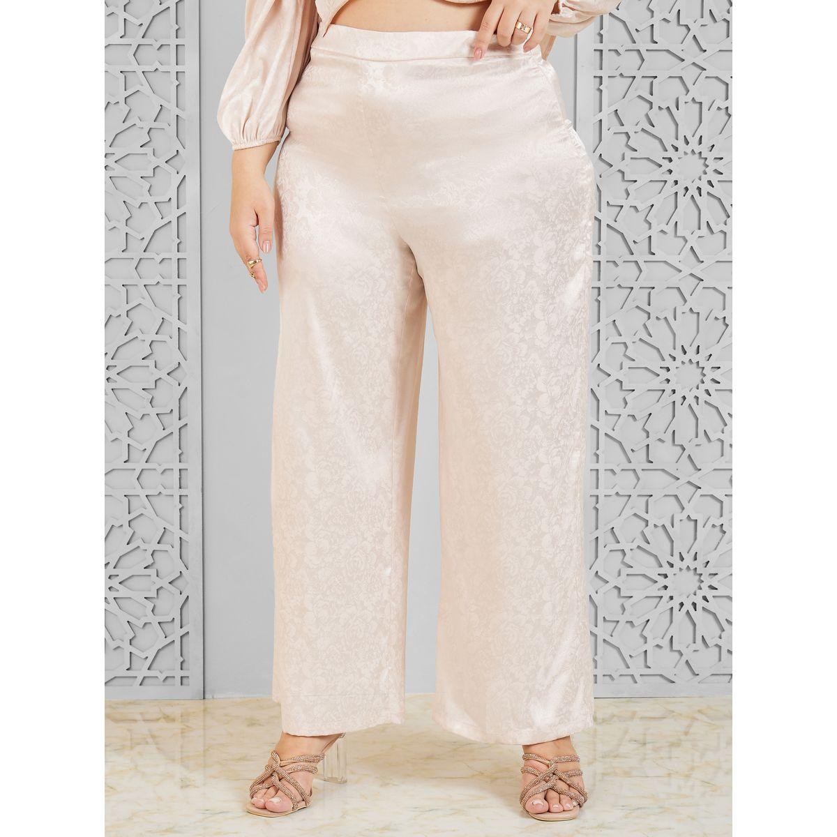 مجموعة من بنطال بارجل واسعة وبلوزة ساتان-women-clothing-dresses-image-5