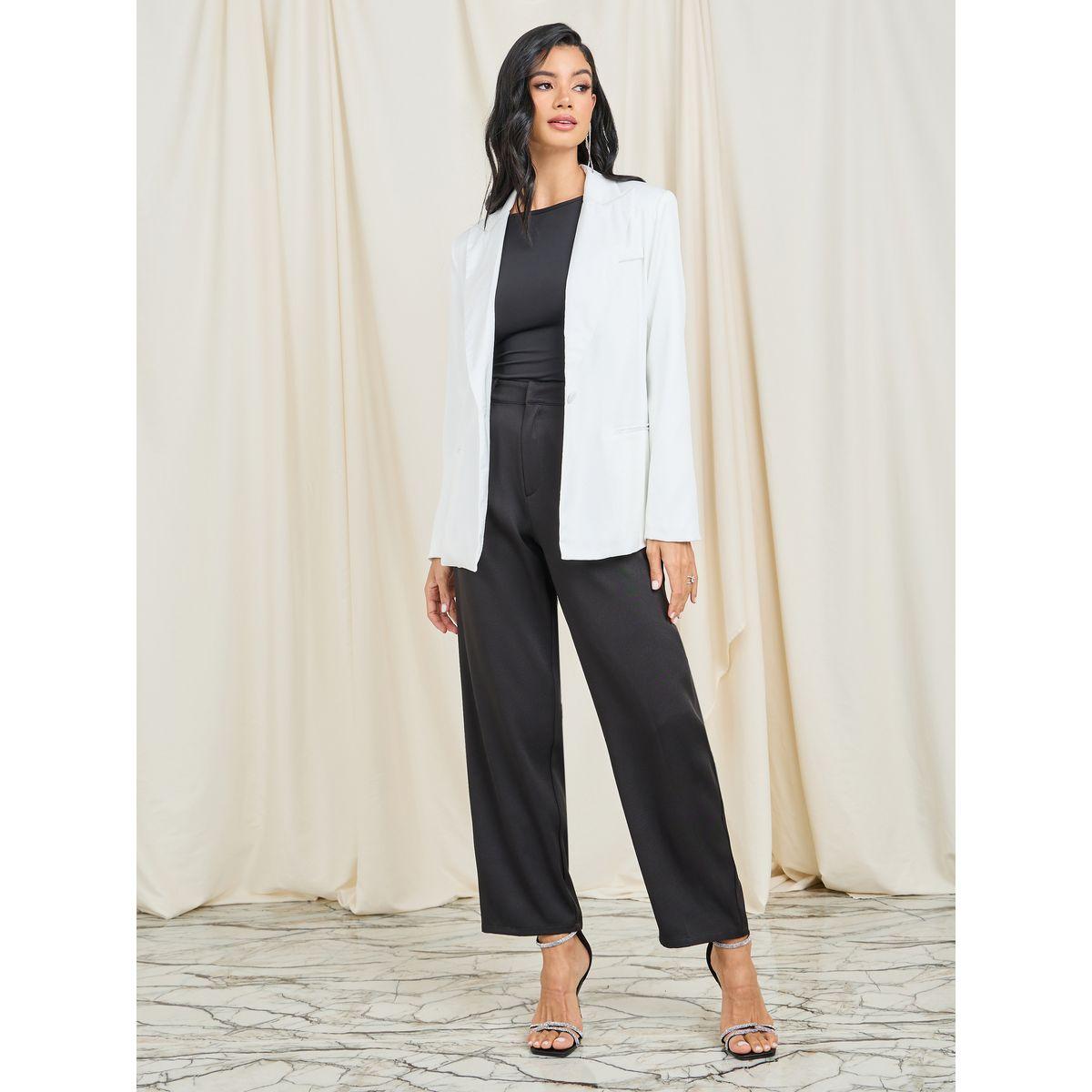 Styli Satin Notch Lapel Single Breast Regular Fit Blazer-women-clothing-coatsandjackets-blazers-image-2