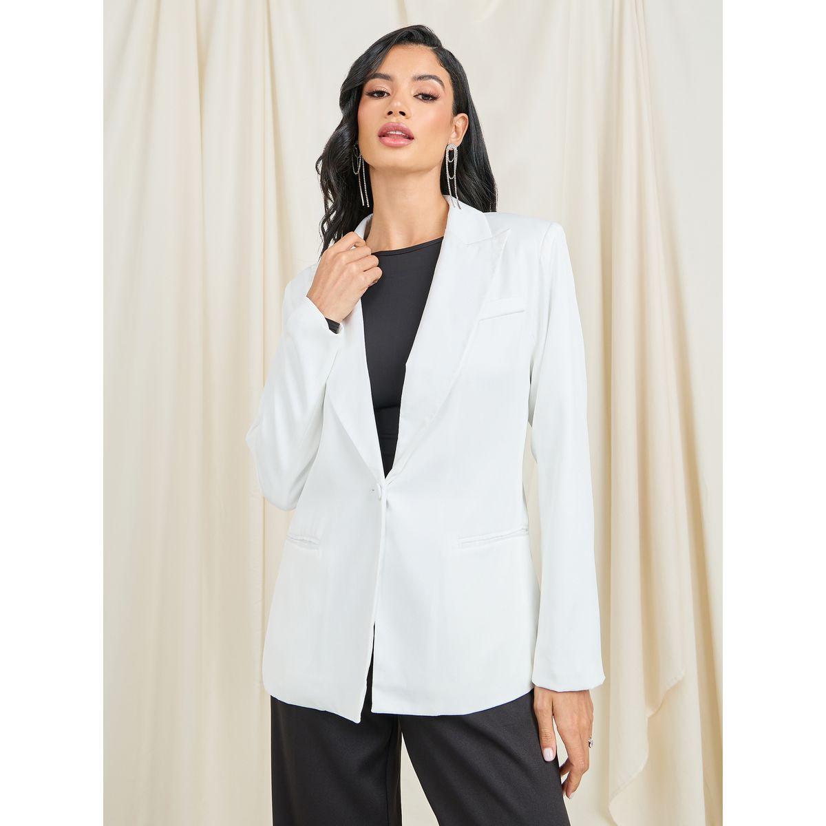 Styli Satin Notch Lapel Single Breast Regular Fit Blazer-women-clothing-coatsandjackets-blazers-image-3