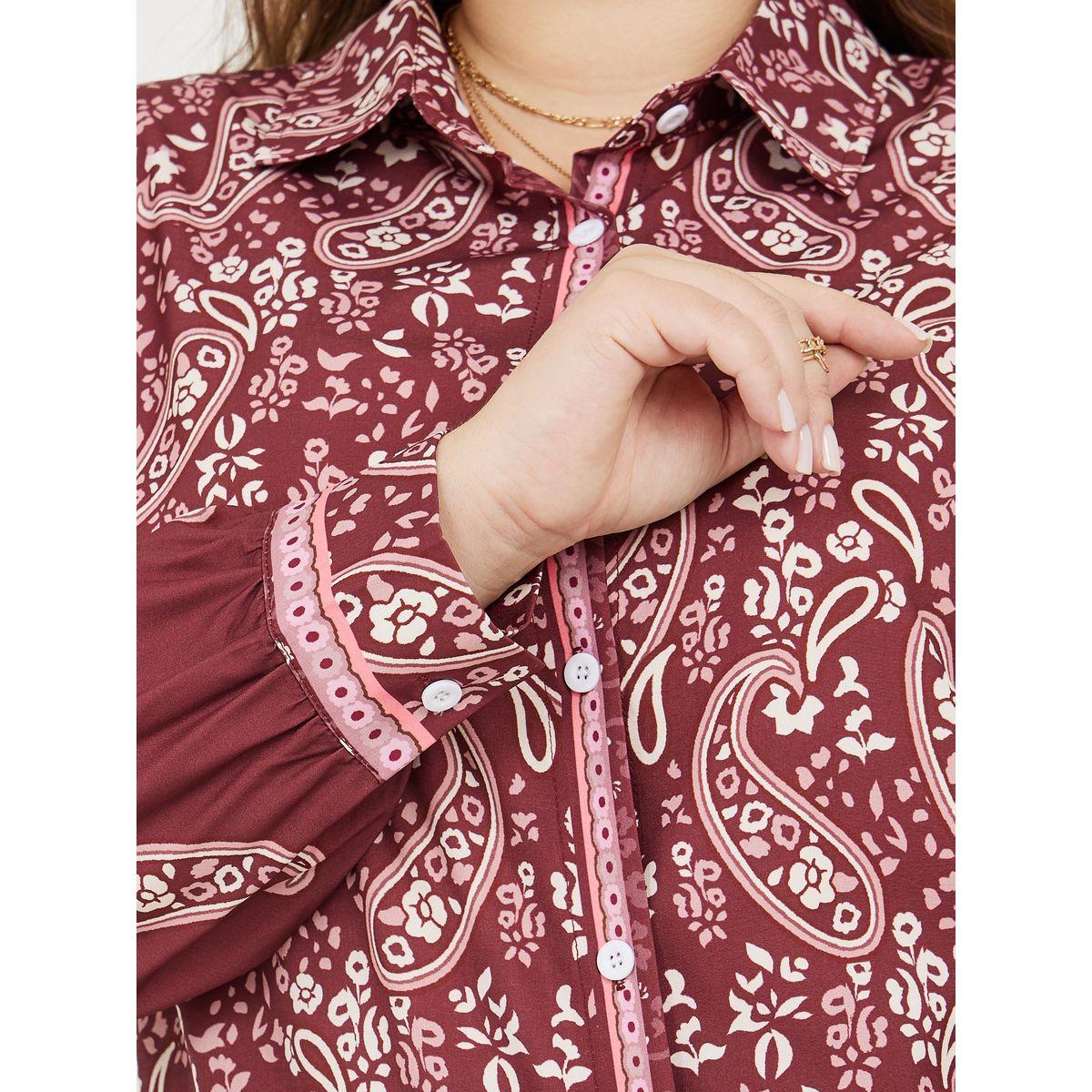 Styli Plus Paisley Print Shirt and Wide Leg Pant Set-women-clothing-dresses-image-3