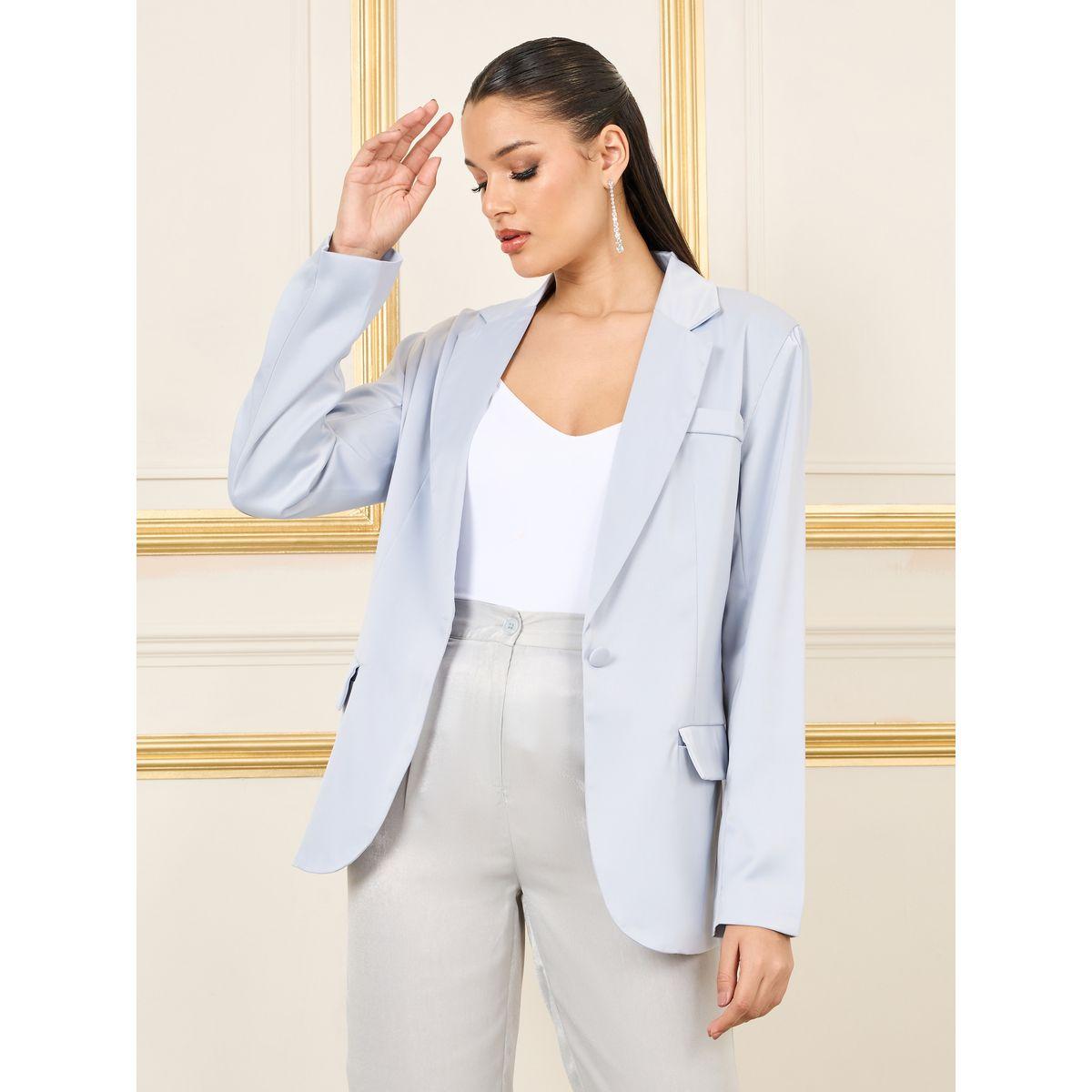 بليزر ساتان مع زر إغلاق وجيب على الصدر-women-clothing-coatsandjackets-blazers-image-1