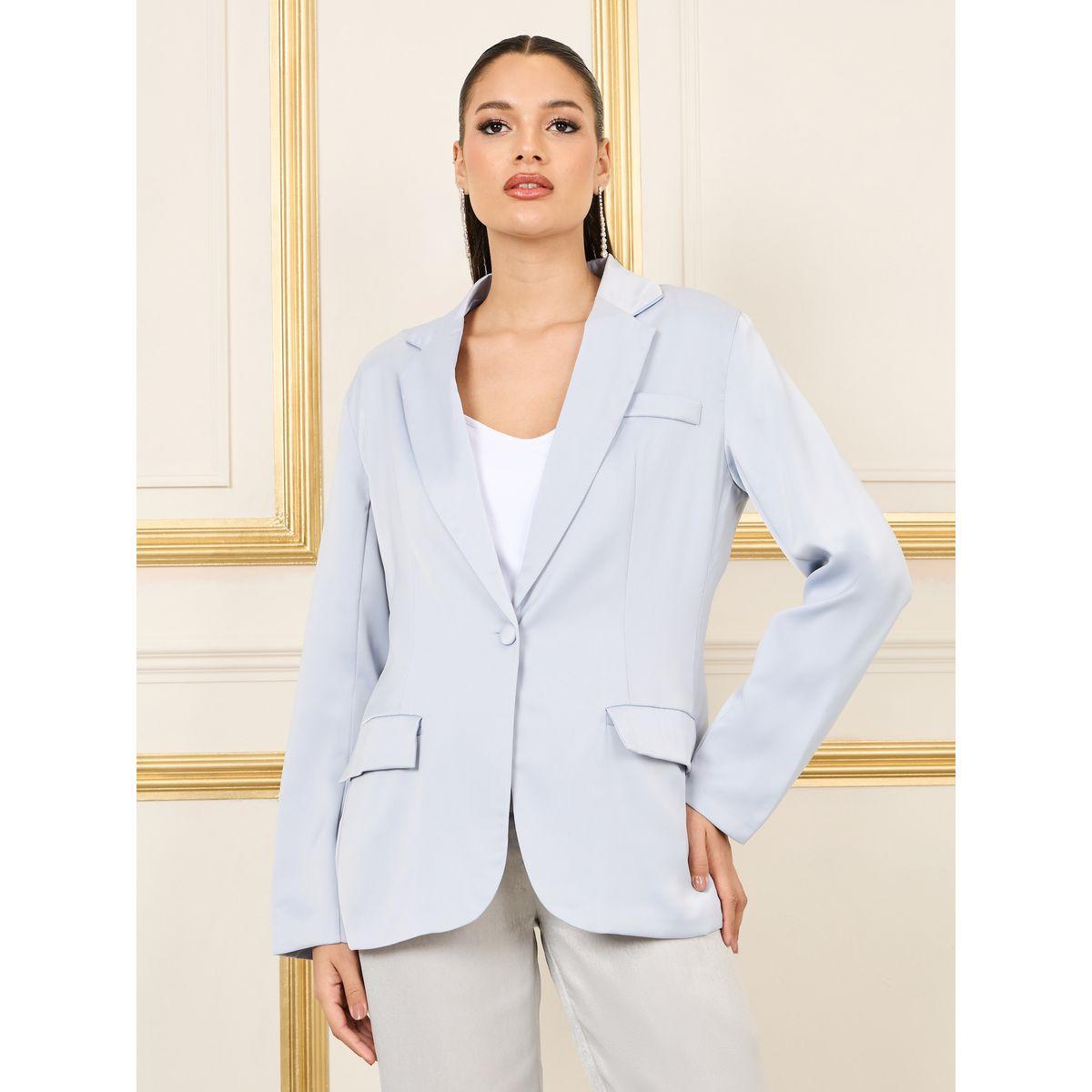 Styli Satin Single Breasted Regular Length Blazer-women-clothing-coatsandjackets-blazers-image-2