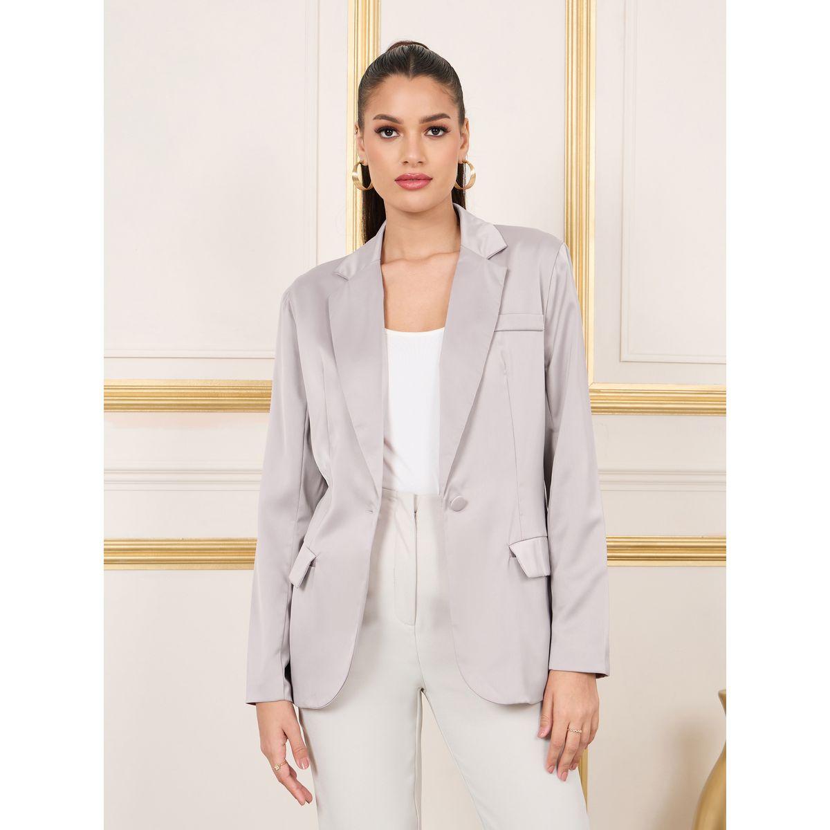 Styli Satin Single Breasted Regular Fit Blazer-women-clothing-coatsandjackets-blazers-image-2