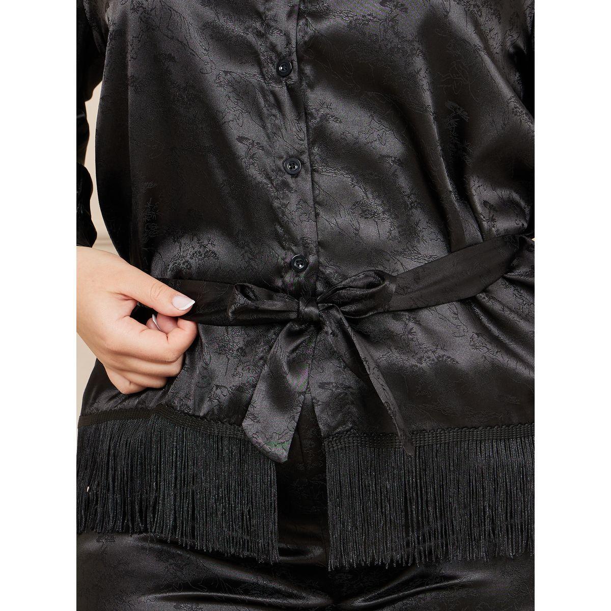 بنطال بارجل واسعة وبلوزة ساتان بمقاس كبير مع اربطة-women-clothing-dresses-image-3