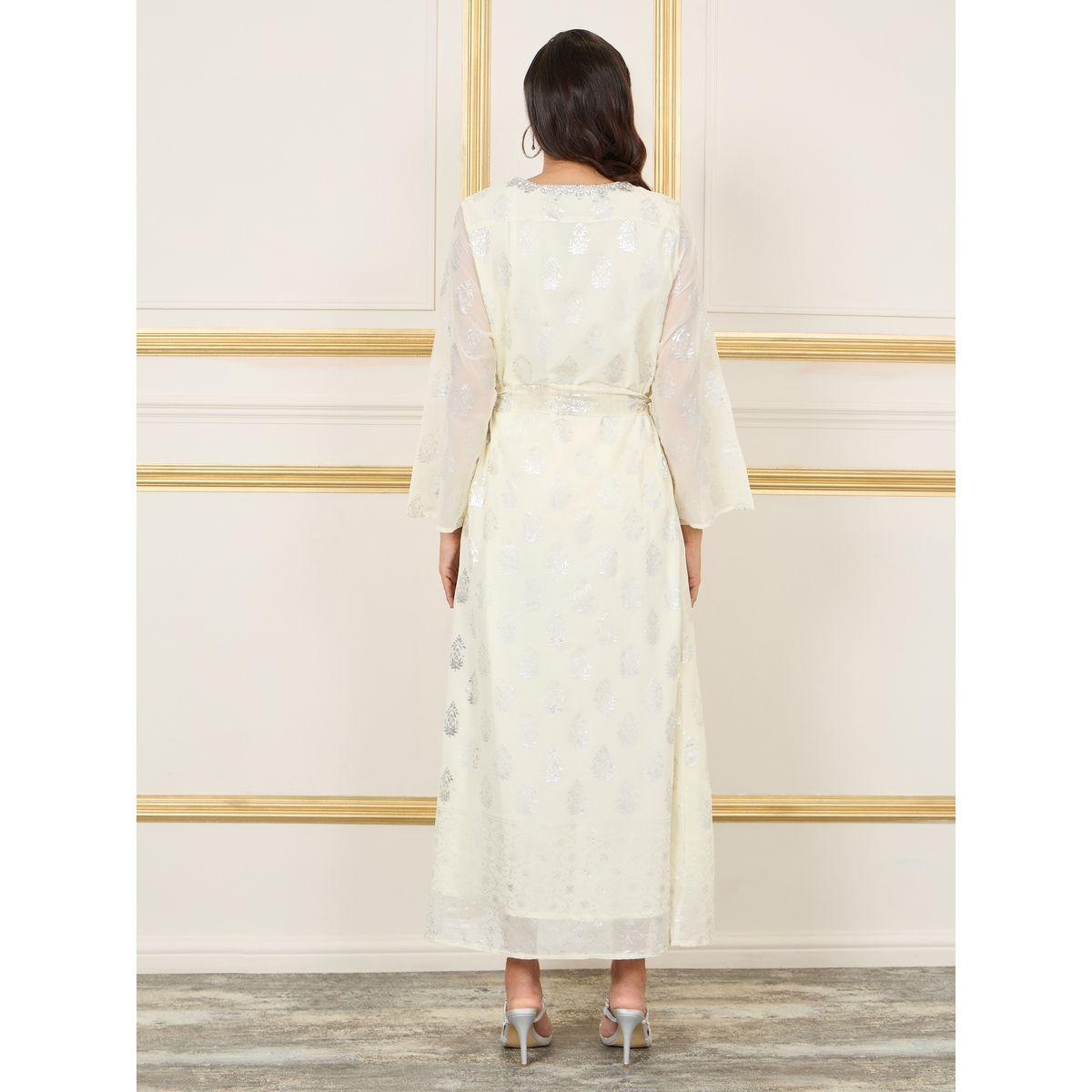 جلابية بطبعة فويل ورباط خصر-women-arabicclothing-jalabiyas-image-4