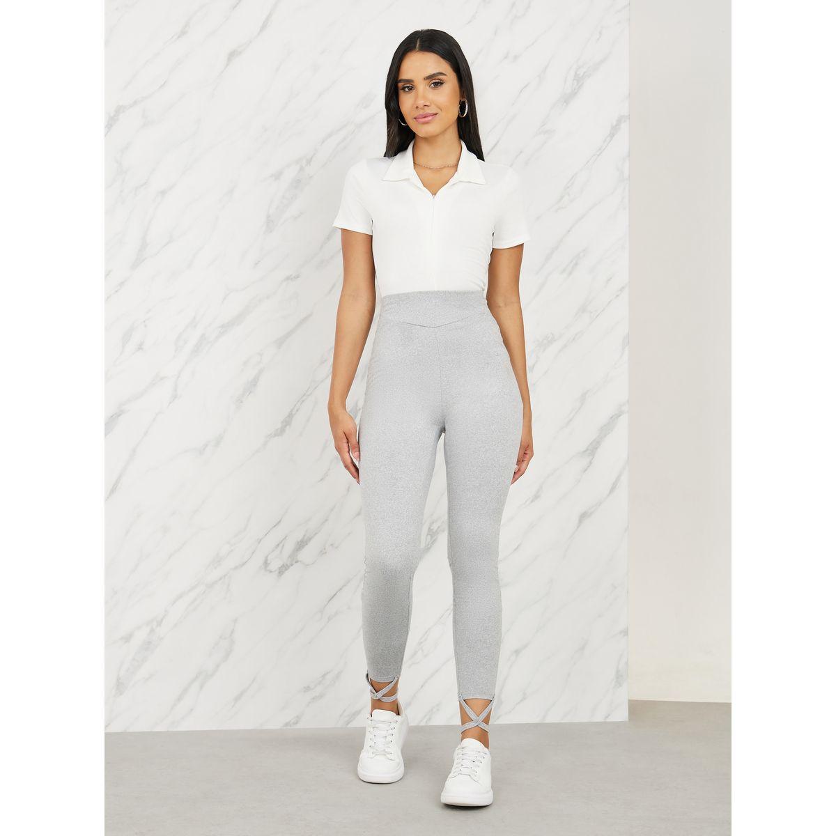 ليقنز بخصر مرتفع وحافة باربطة كروس-women-clothing-bottoms-leggings-image-2