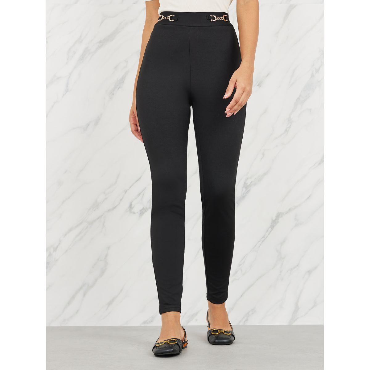 Styli Chain Accent Waistband Ankle Length Tregging-women-clothing-bottoms-leggings-image-1