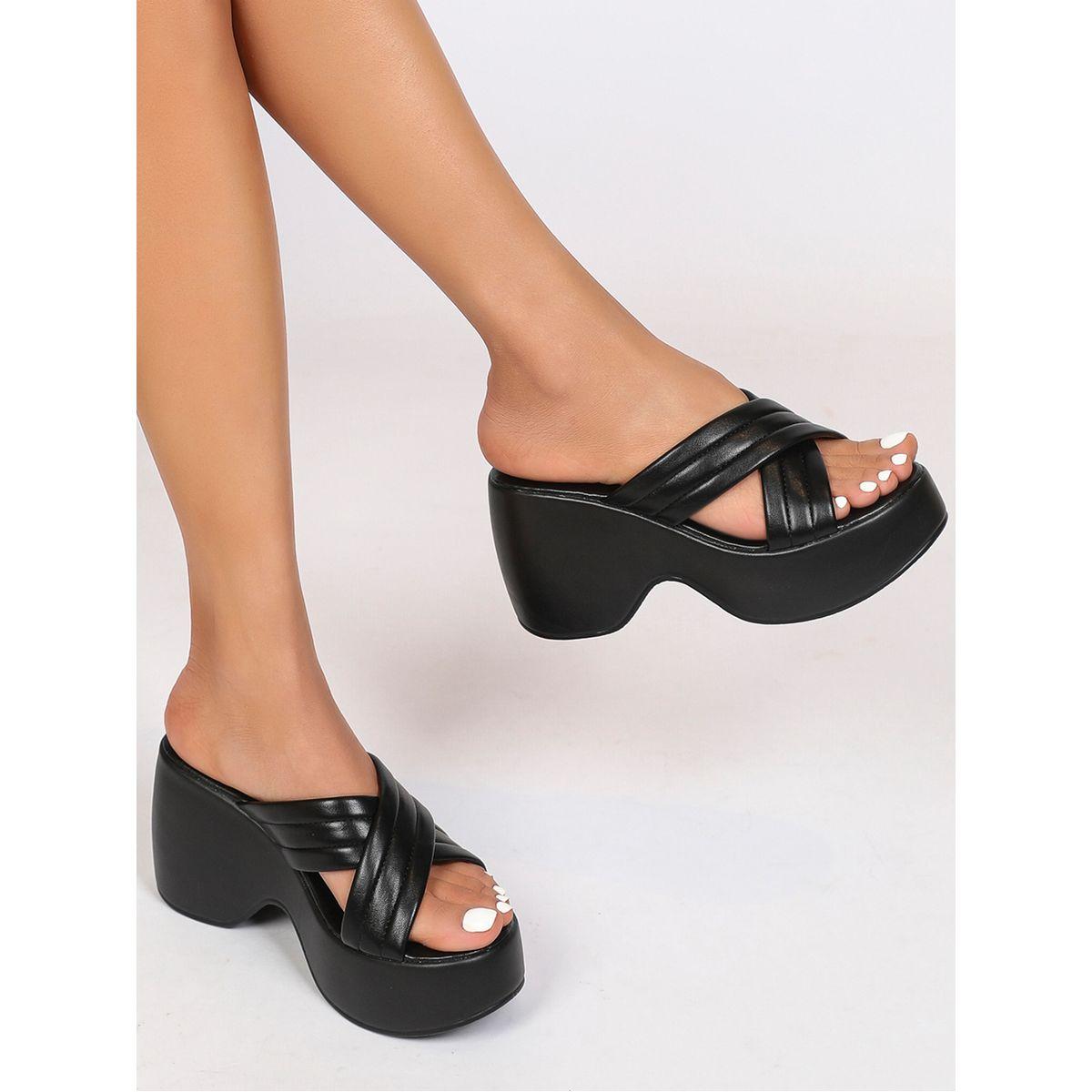 صندل بكعب ويدج وسيور كروس سنِيك-أ-بِيك × ستايلي-women-shoes-heels-image-1