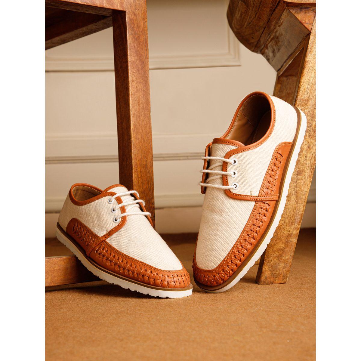 Styli Contrast Huarache Hand Woven Detail Lace Up Shoes-men-shoes-loafersandmoccasins-image-1