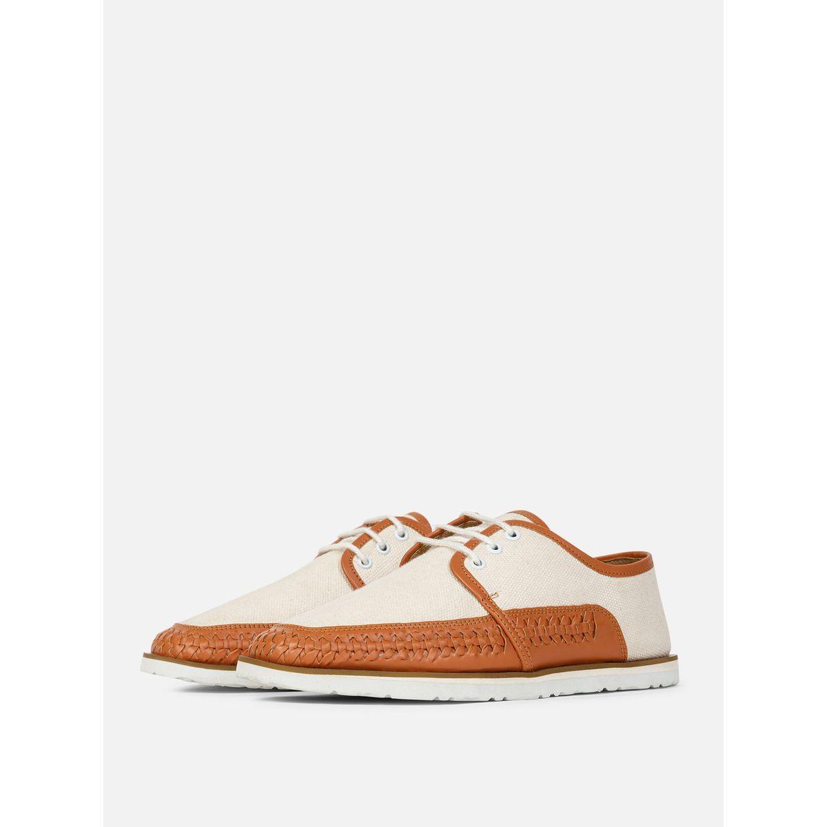 Styli Contrast Huarache Hand Woven Detail Lace Up Shoes-men-shoes-loafersandmoccasins-image-2