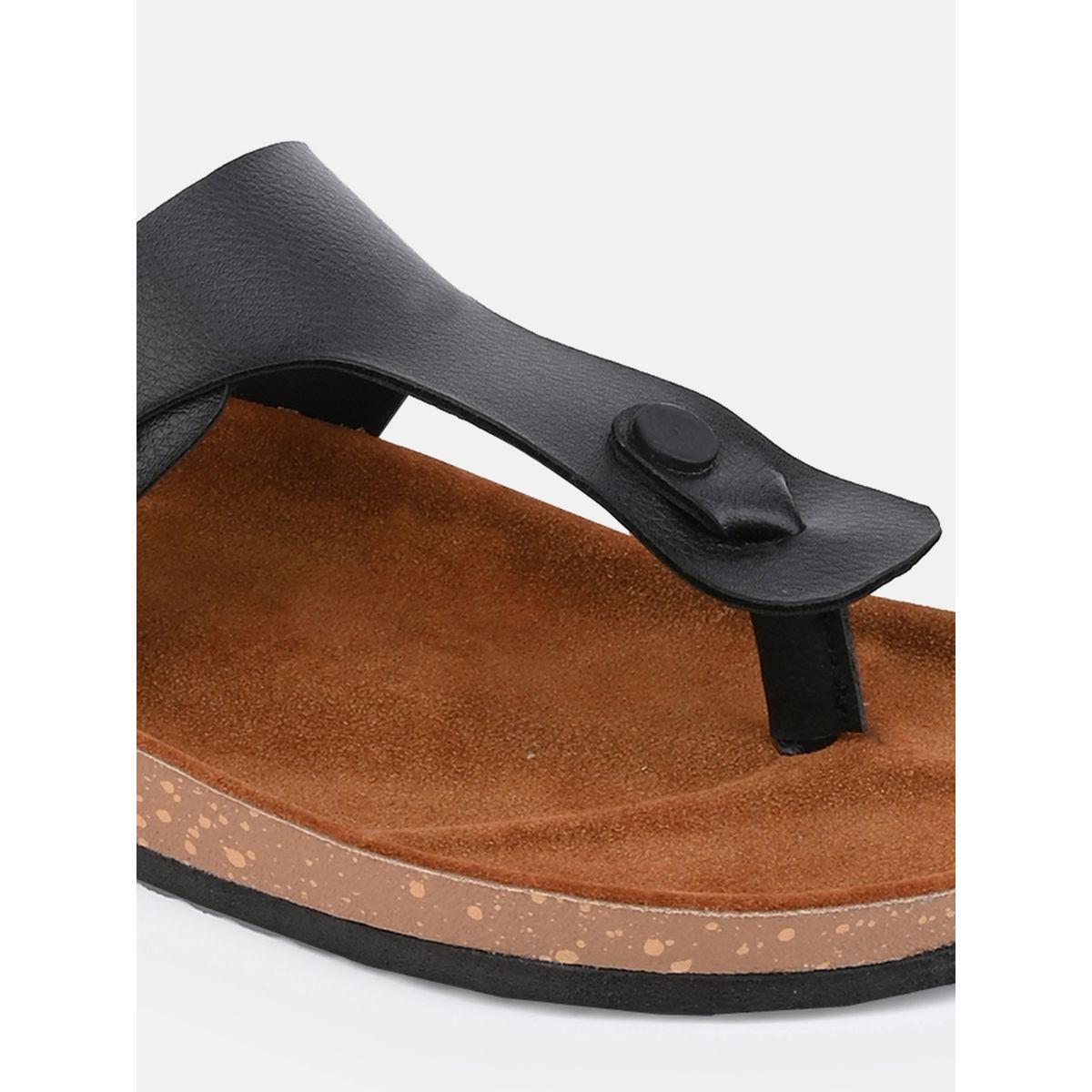 Styli Buckle T Strap Thick Sole Casual Sandal-men-shoes-sandals-image-7