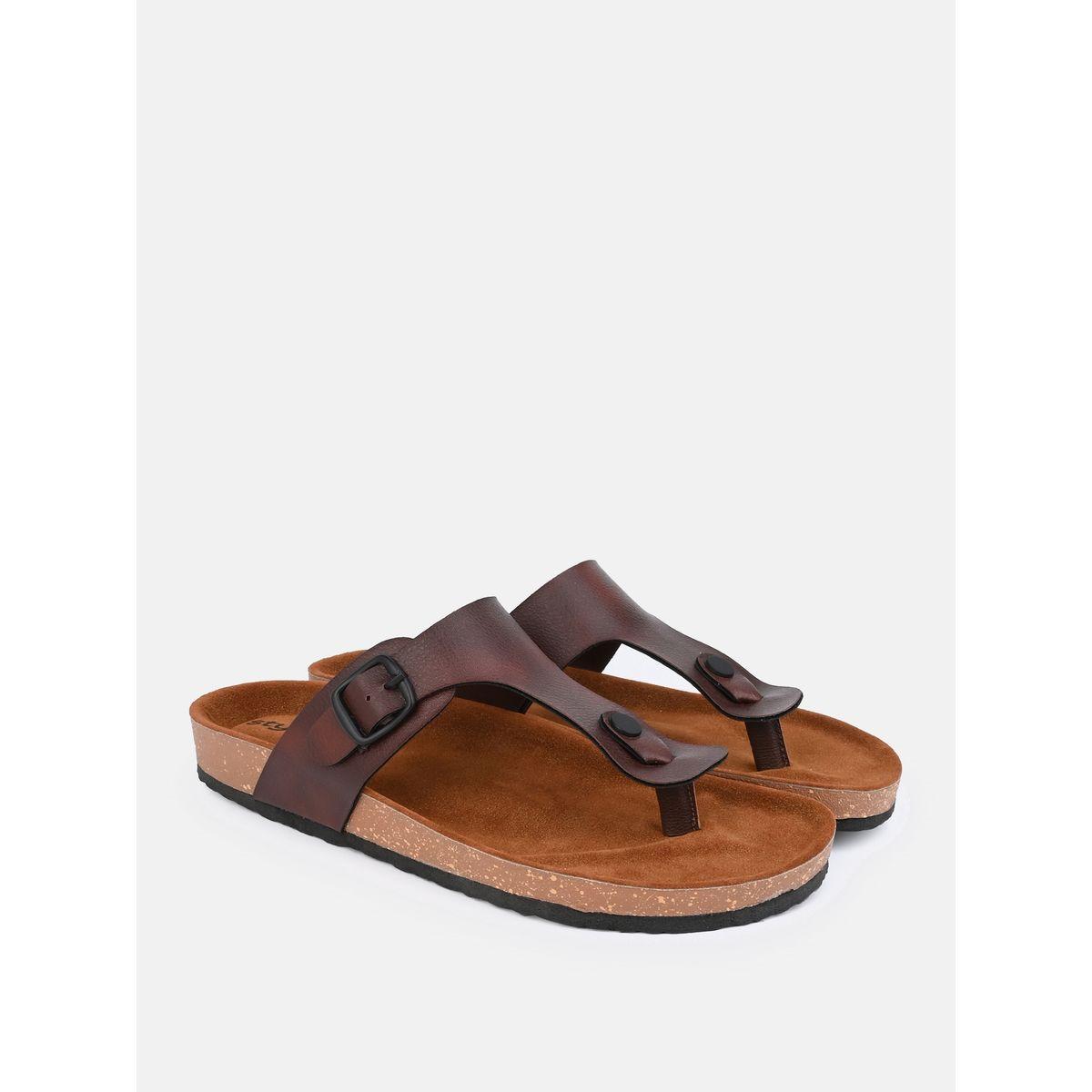 Styli Buckle T Strap Thick Sole Casual Sandal-men-shoes-sandals-image-2