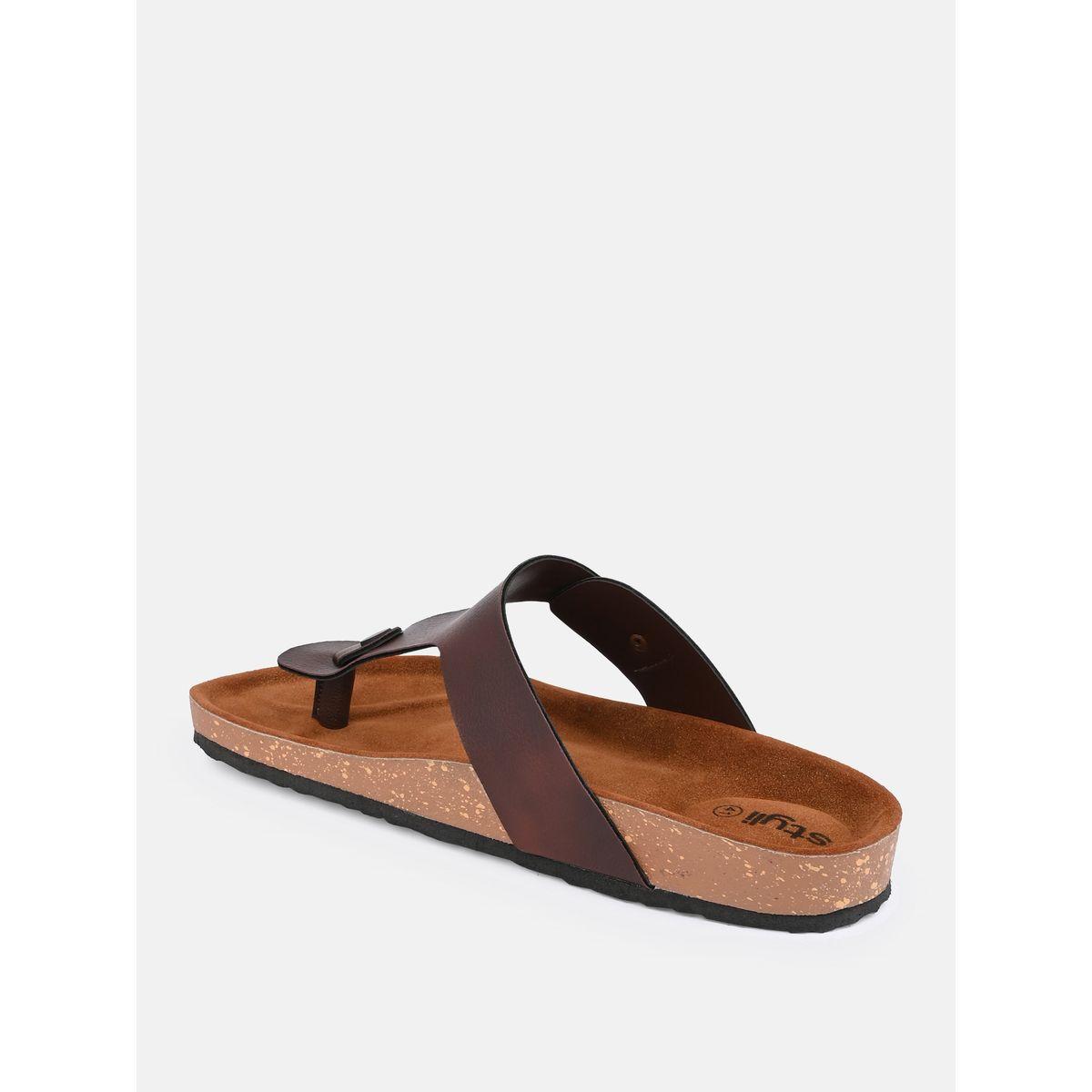 Styli Buckle T Strap Thick Sole Casual Sandal-men-shoes-sandals-image-6
