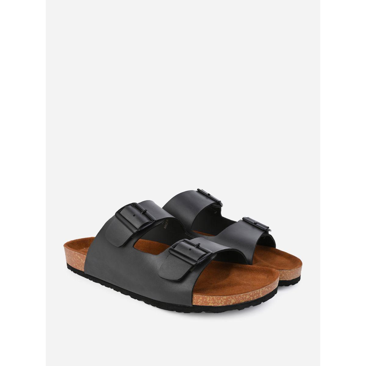 Styli Buckle Double Strap Thick Sole Casual Sandals-men-shoes-sandals-image-2
