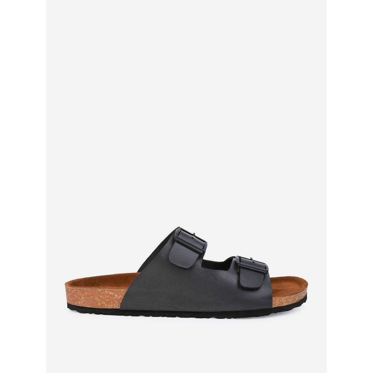 Styli Buckle Double Strap Thick Sole Casual Sandals-men-shoes-sandals-image-5