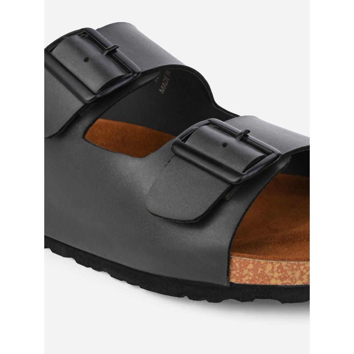 Styli Buckle Double Strap Thick Sole Casual Sandals-men-shoes-sandals-image-7