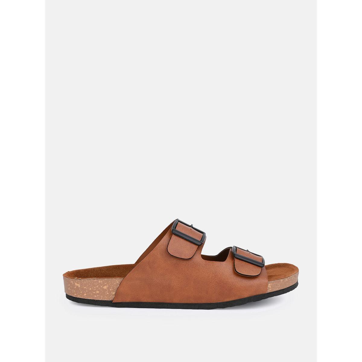 Styli Buckle Double Strap Thick Sole Casual Sandal-men-shoes-sandals-image-5