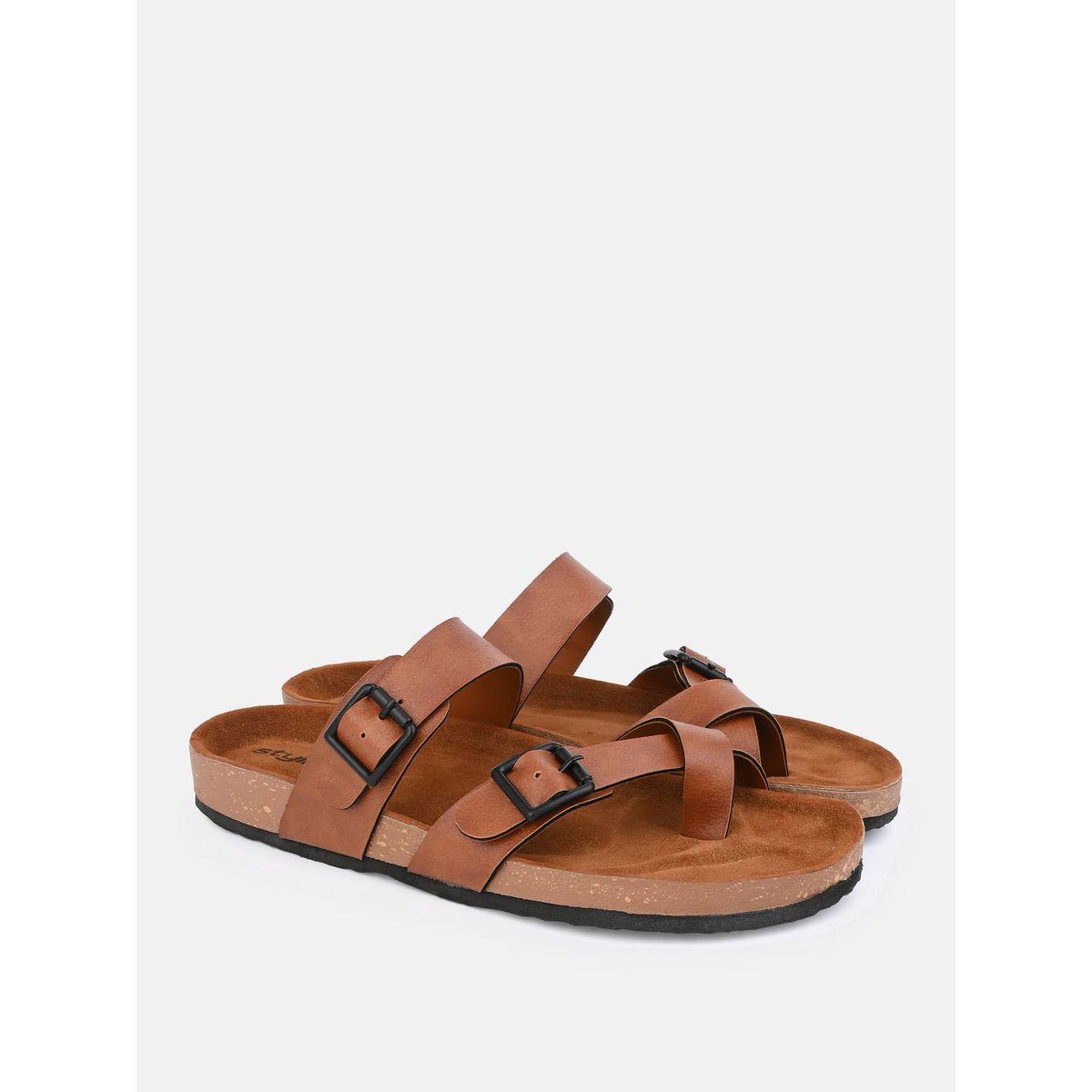 Styli Buckle Double Strap Thick Sole Casual Sandal-men-shoes-sandals-image-2