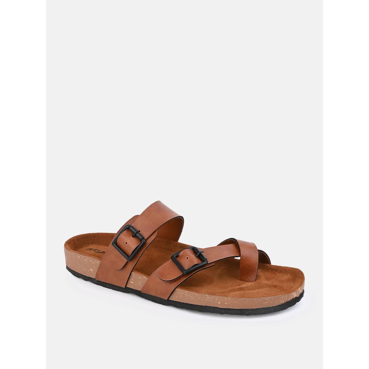 Styli Buckle Double Strap Thick Sole Casual Sandal-men-shoes-sandals-image-4