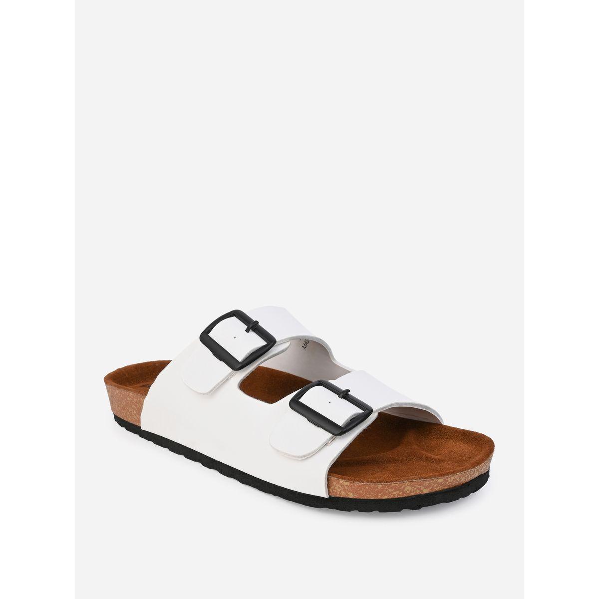 Styli Buckle Double Strap Thick Sole Casual Sandals-men-shoes-sandals-image-4