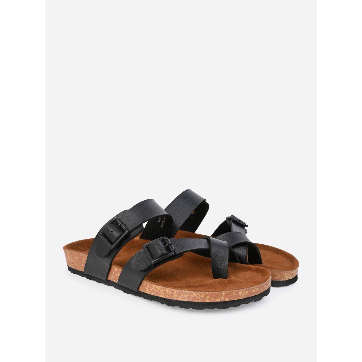 Styli Toe Loop Buckle Double Strap Casual Sandals-men-shoes-sandals-image-2