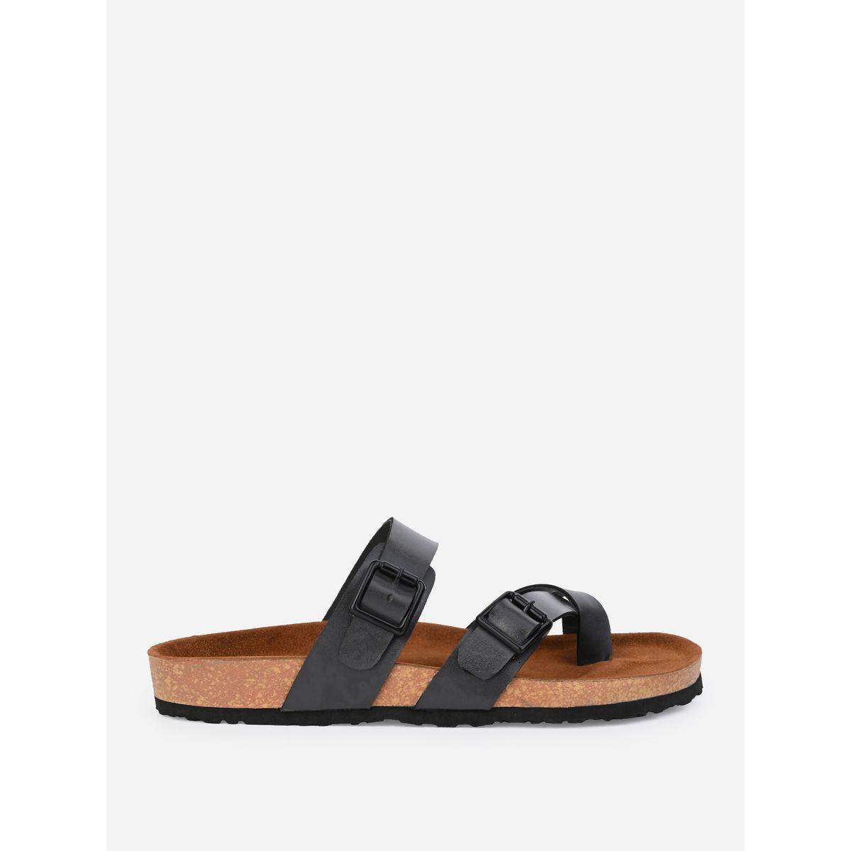 Styli Toe Loop Buckle Double Strap Casual Sandals-men-shoes-sandals-image-4