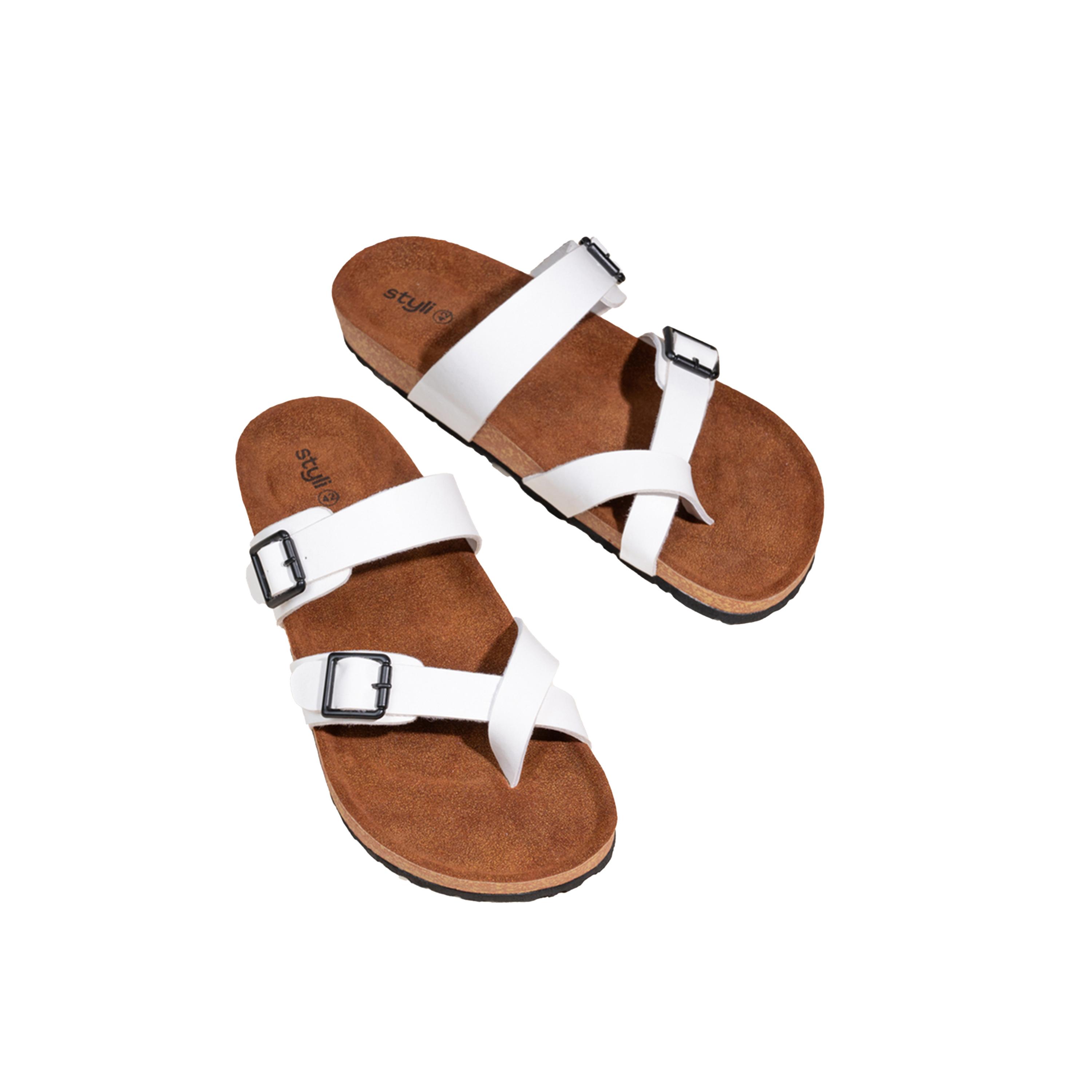 Styli Toe Loop Buckle Double Strap Sandal-men-shoes-sandals-image-1